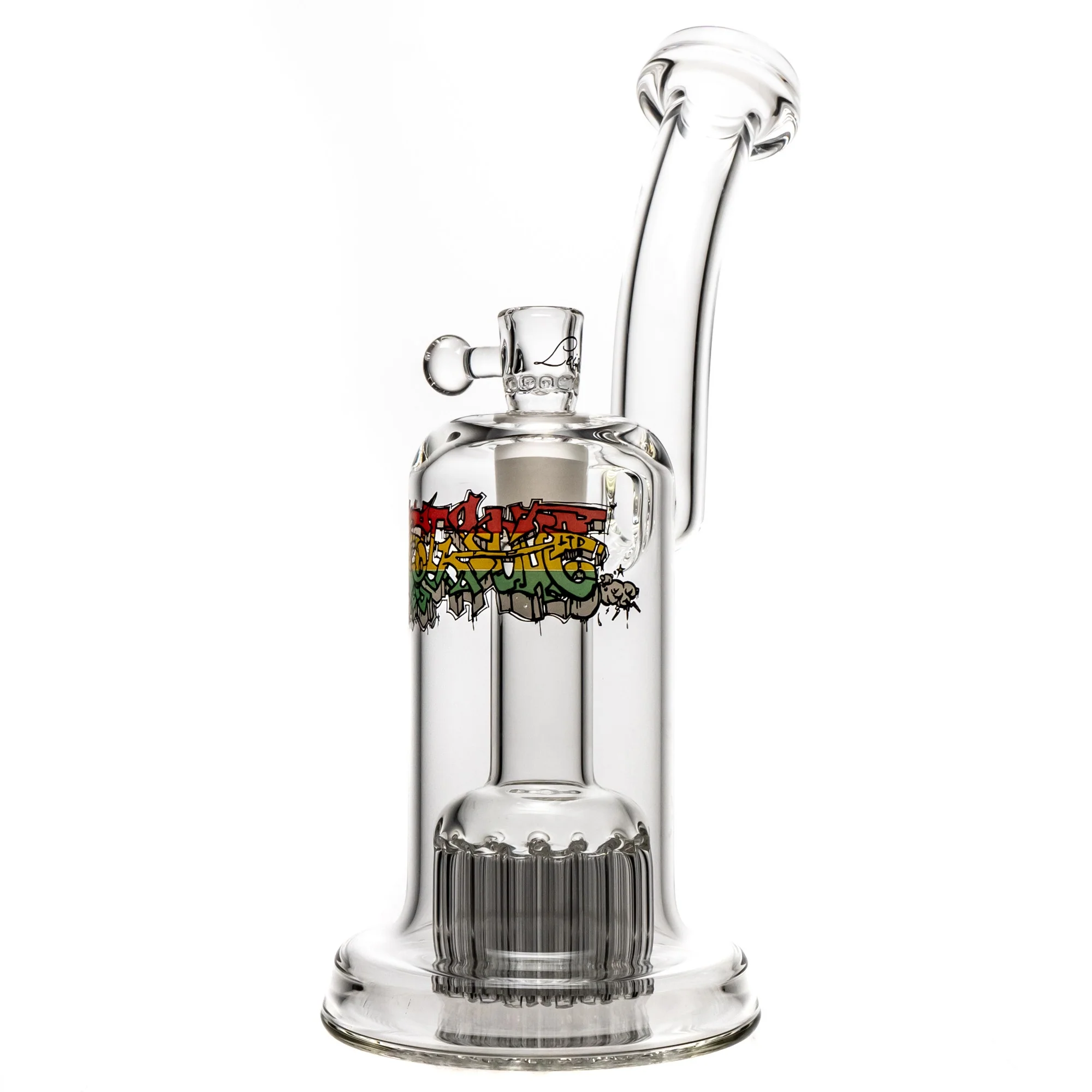 Leisure - 29 Arm Bubbler - 18mm - Rasta Graffiti