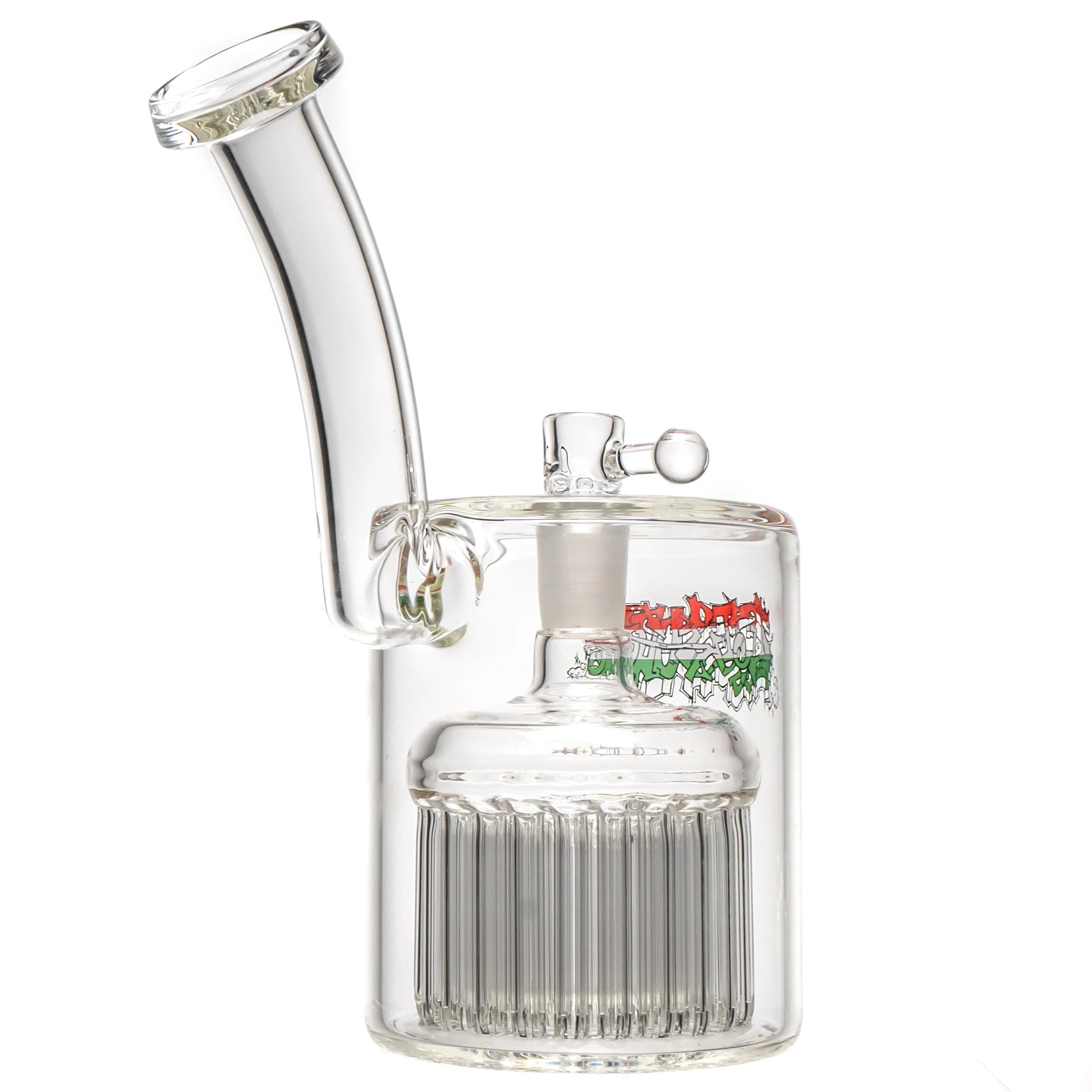 Leisure - 54 Arm Bubbler - Red, White & Green Graffiti Label - Image 2