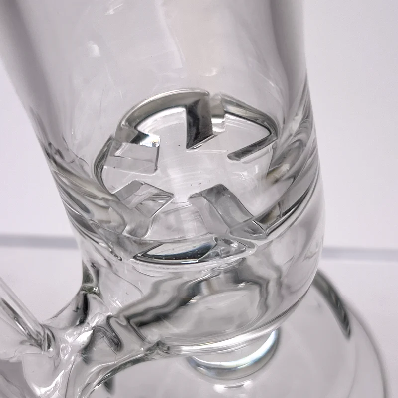 Lift Glass - Turbine Tube w/ Dish - Black & White - Image 4