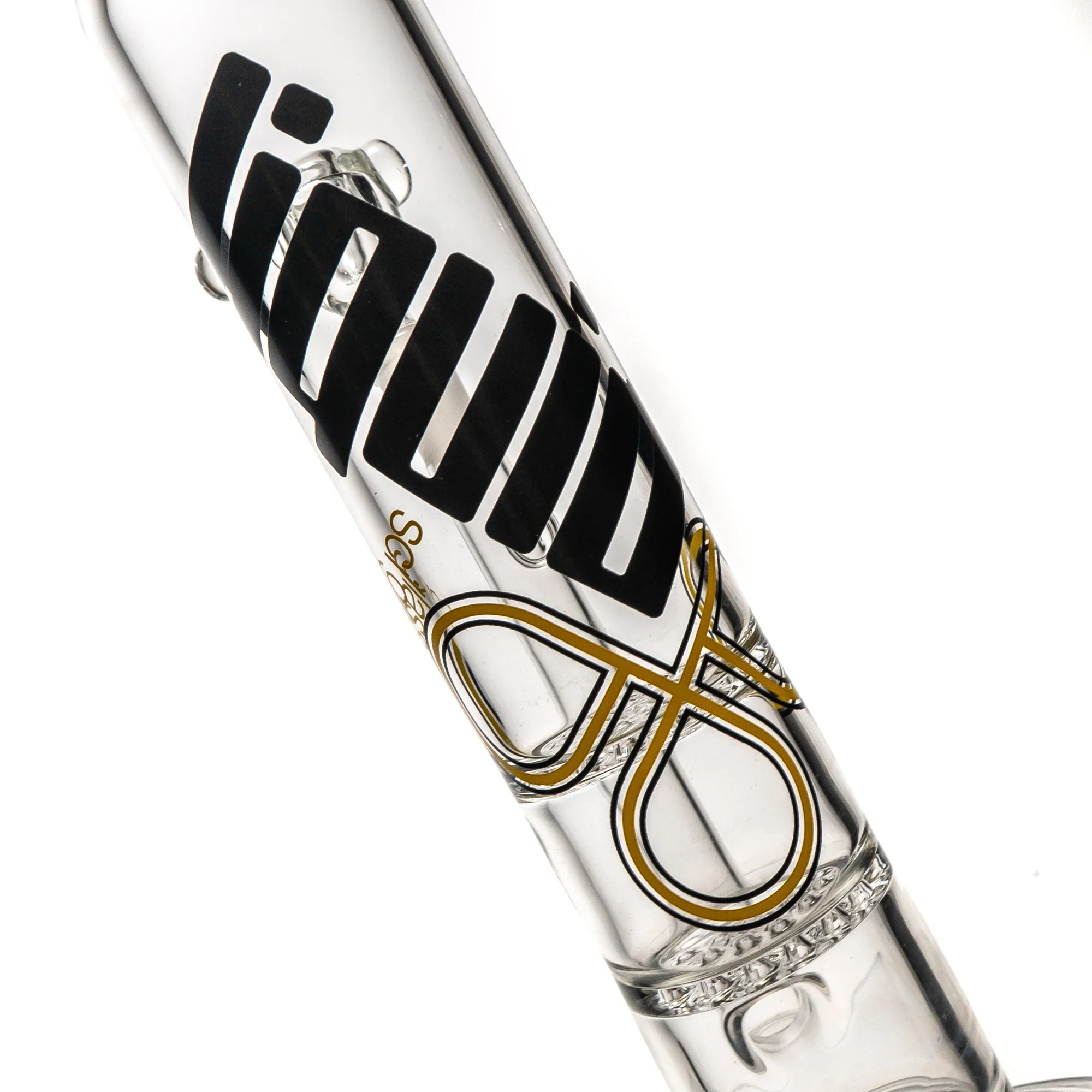 Liquid Sci - Straight Tube w/ Jacuzzi Perc - Black & Yellow Label - Image 5