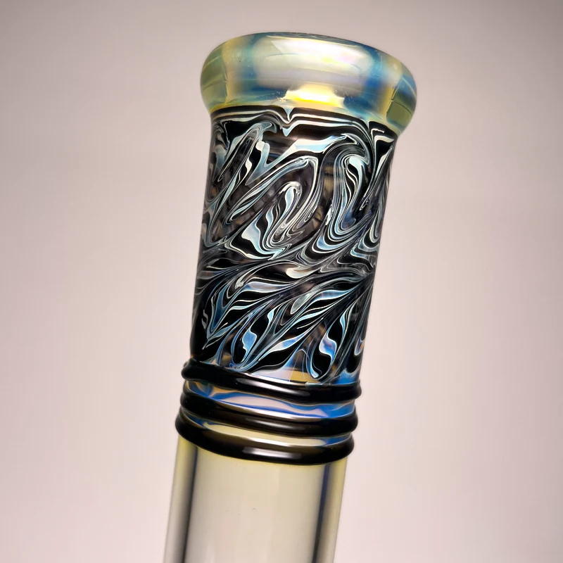 Mary Jane's Glass Studio - 10" Beaker - 32x4 - Fume W&R Black - Image 2