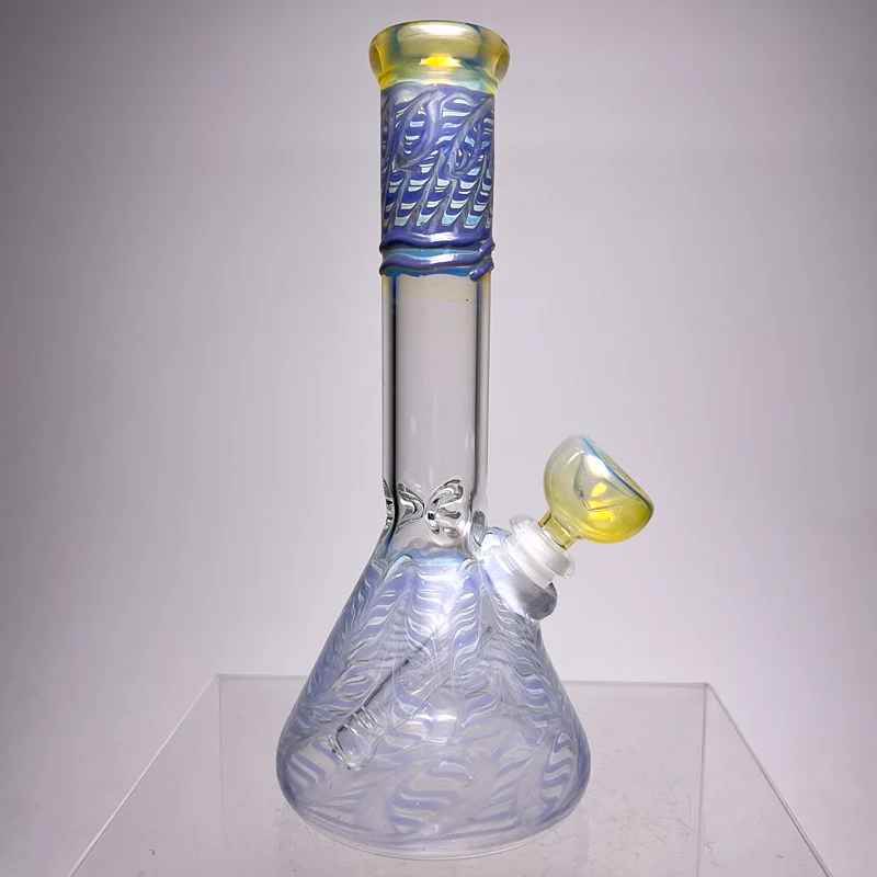 Mary Jane's Glass Studio - 10" Beaker - 32x4 - Fume W&R Purple