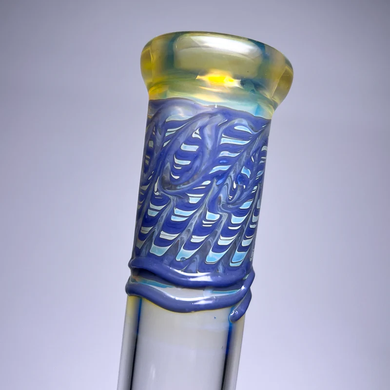 Mary Jane's Glass Studio - 10" Beaker - 32x4 - Fume W&R Purple - Image 2