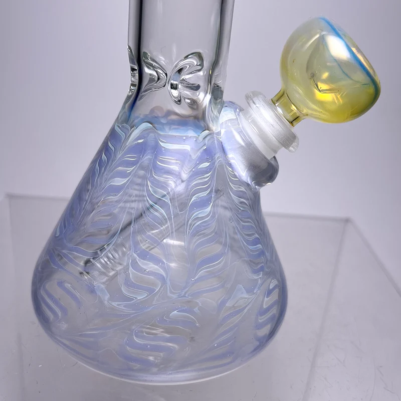 Mary Jane's Glass Studio - 10" Beaker - 32x4 - Fume W&R Purple - Image 3