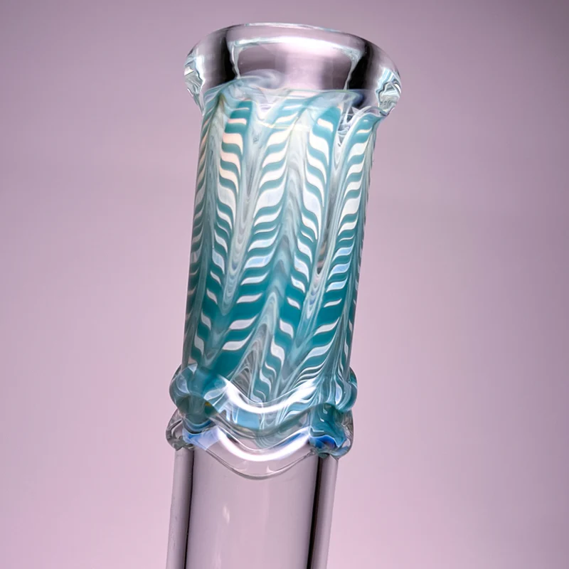 Mary Jane's Glass Studio - 10" Double Bubble - 32x4 - Fume W&R Aqua - Image 2