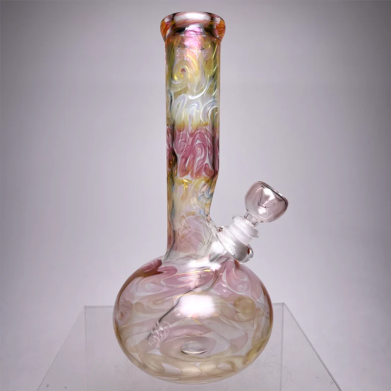 Mary Jane's Glass Studio - 10" Single Bubble - 38x4 - Silver & Gold Fume