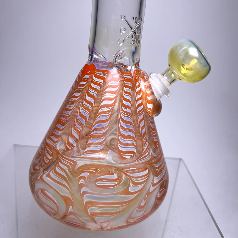Mary Jane's Glass Studio - 12" Beaker - 38x4 - Fume W&R Orange - Image 3