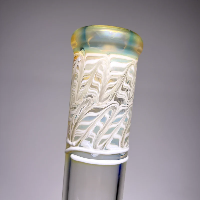 Mary Jane's Glass Studio - 12" Beaker - 38x4 - Fume W&R White - Image 2