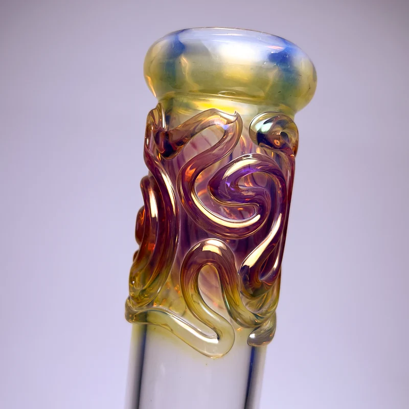 Mary Jane's Glass Studio - 9" Single Bubble - 38x4 - Silver & Gold Fume - Image 2