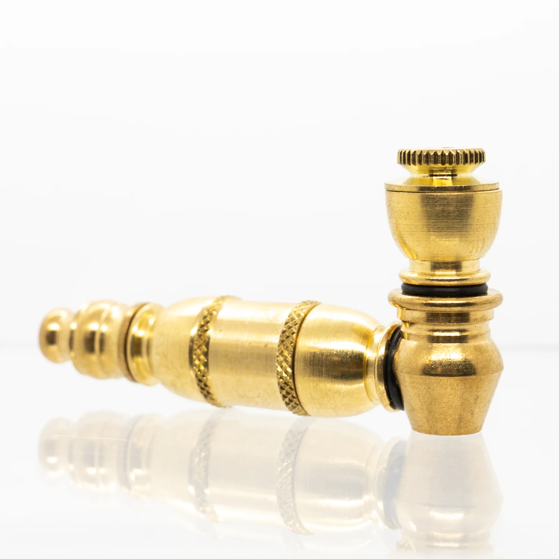Metal Pipe - Mini - Double Chamber - Brass