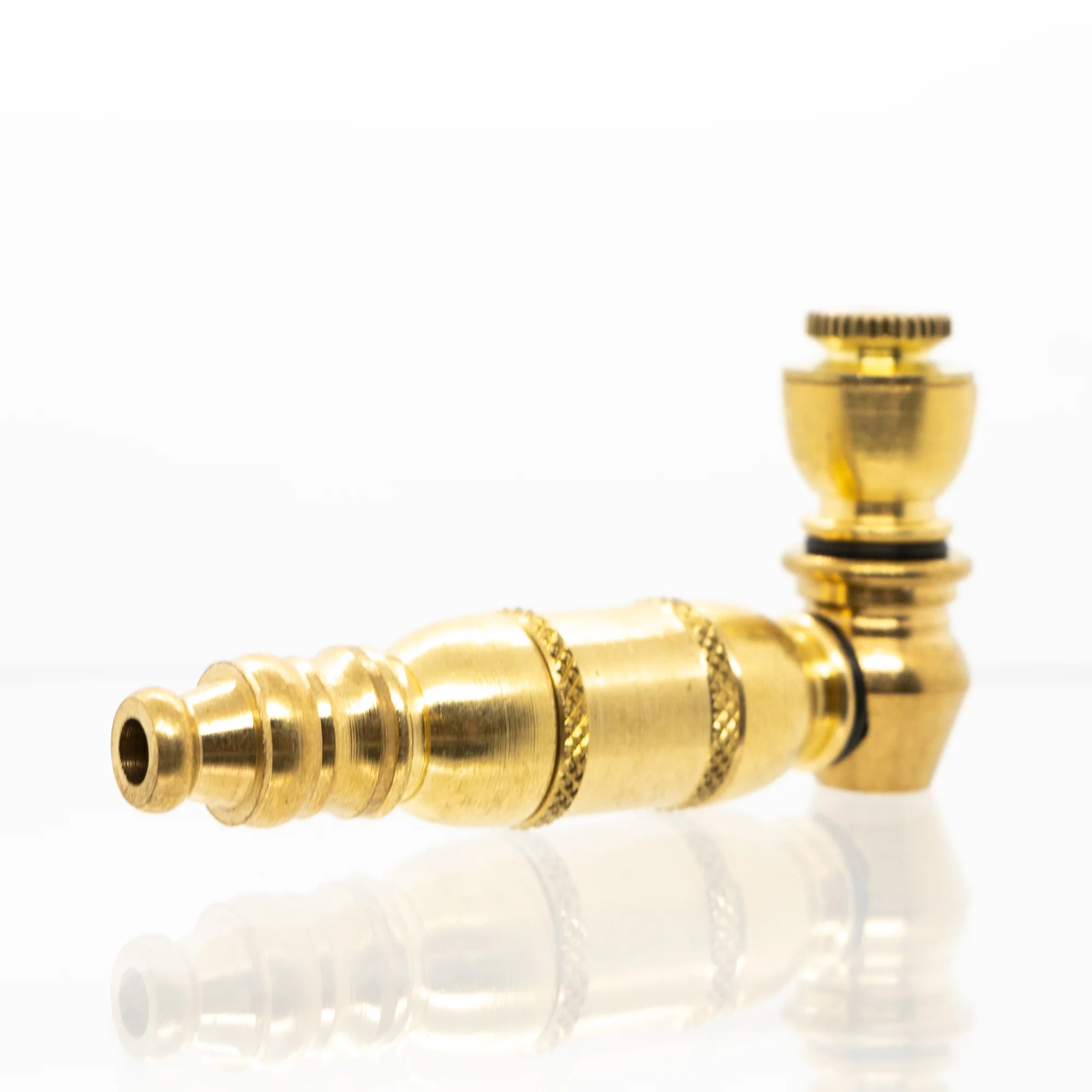 Metal Pipe - Mini - Double Chamber - Brass - Image 2