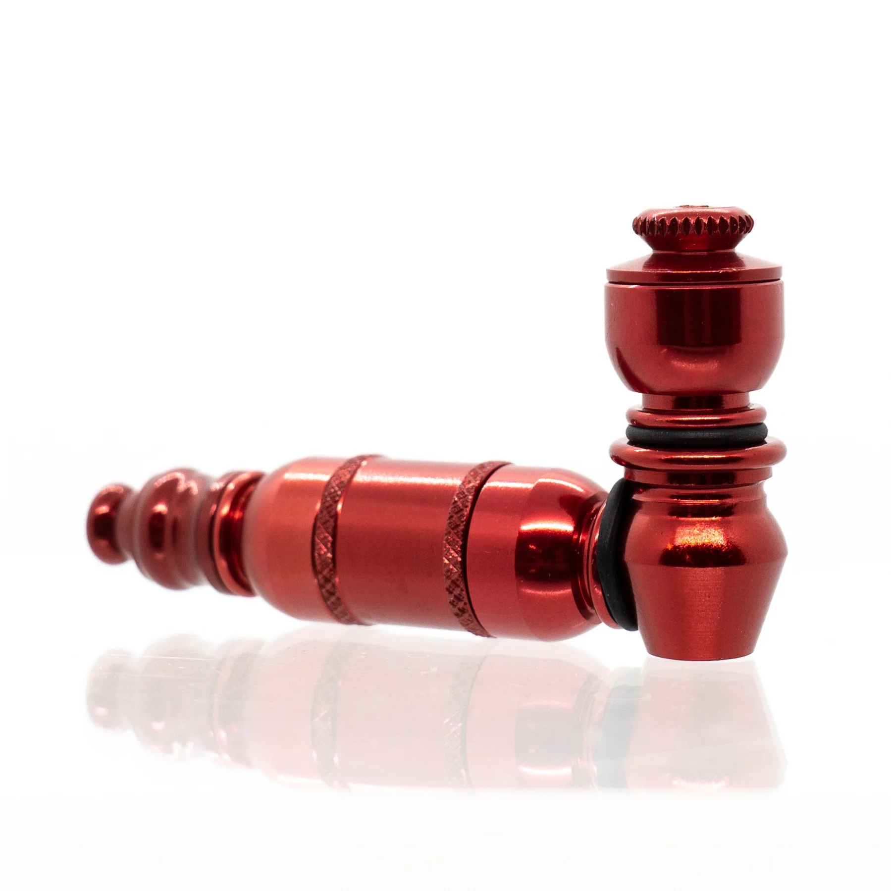 Metal Pipe - Mini - Double Chamber - Red