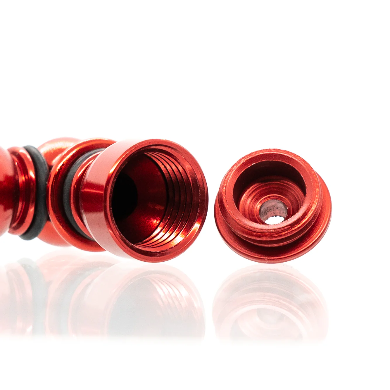 Metal Pipe - Mini - Single Chamber - Red - Image 3