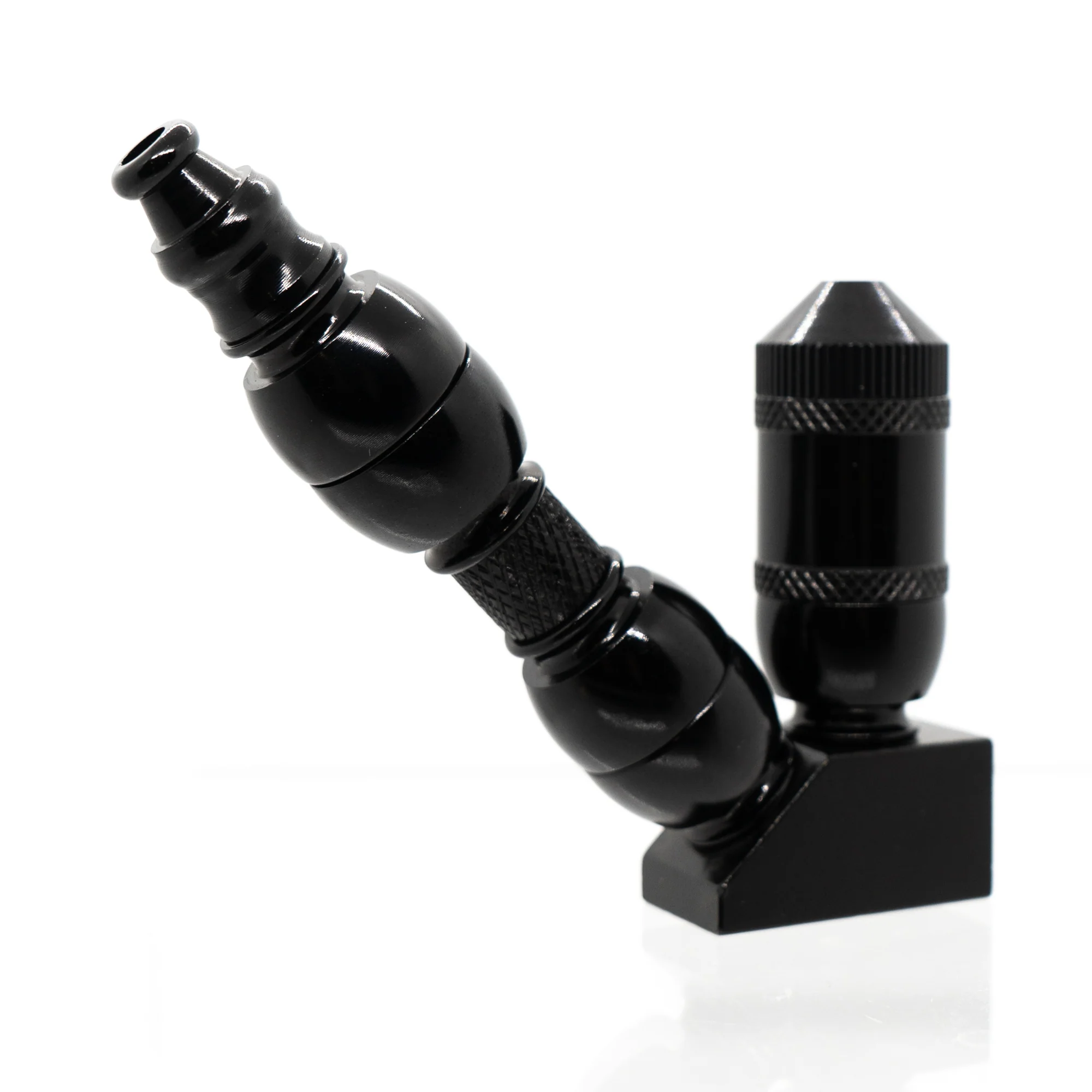 Metal Pipe - Stand Up - Triple Chamber - Black - Image 2