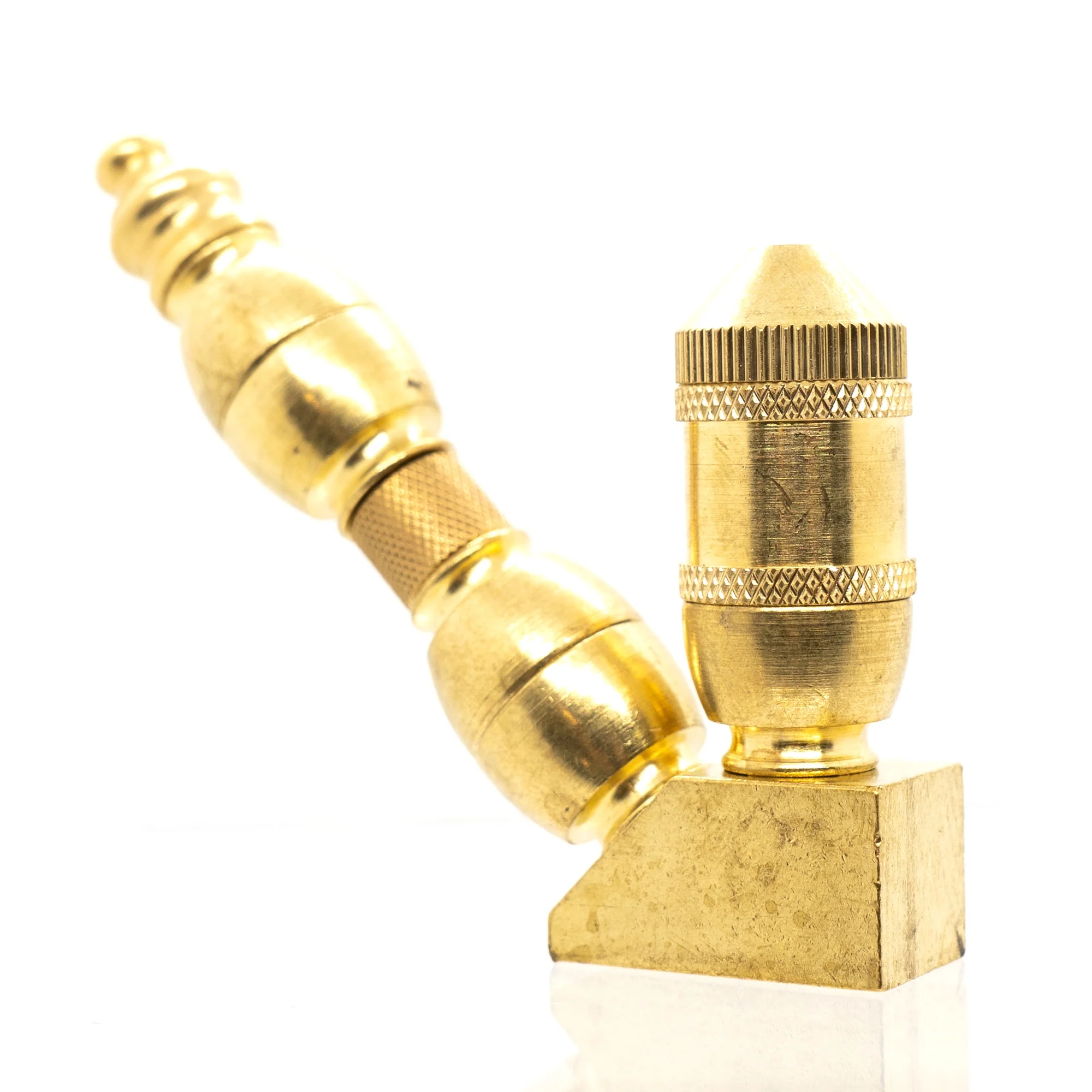 Metal Pipe - Stand Up - Triple Chamber - Brass