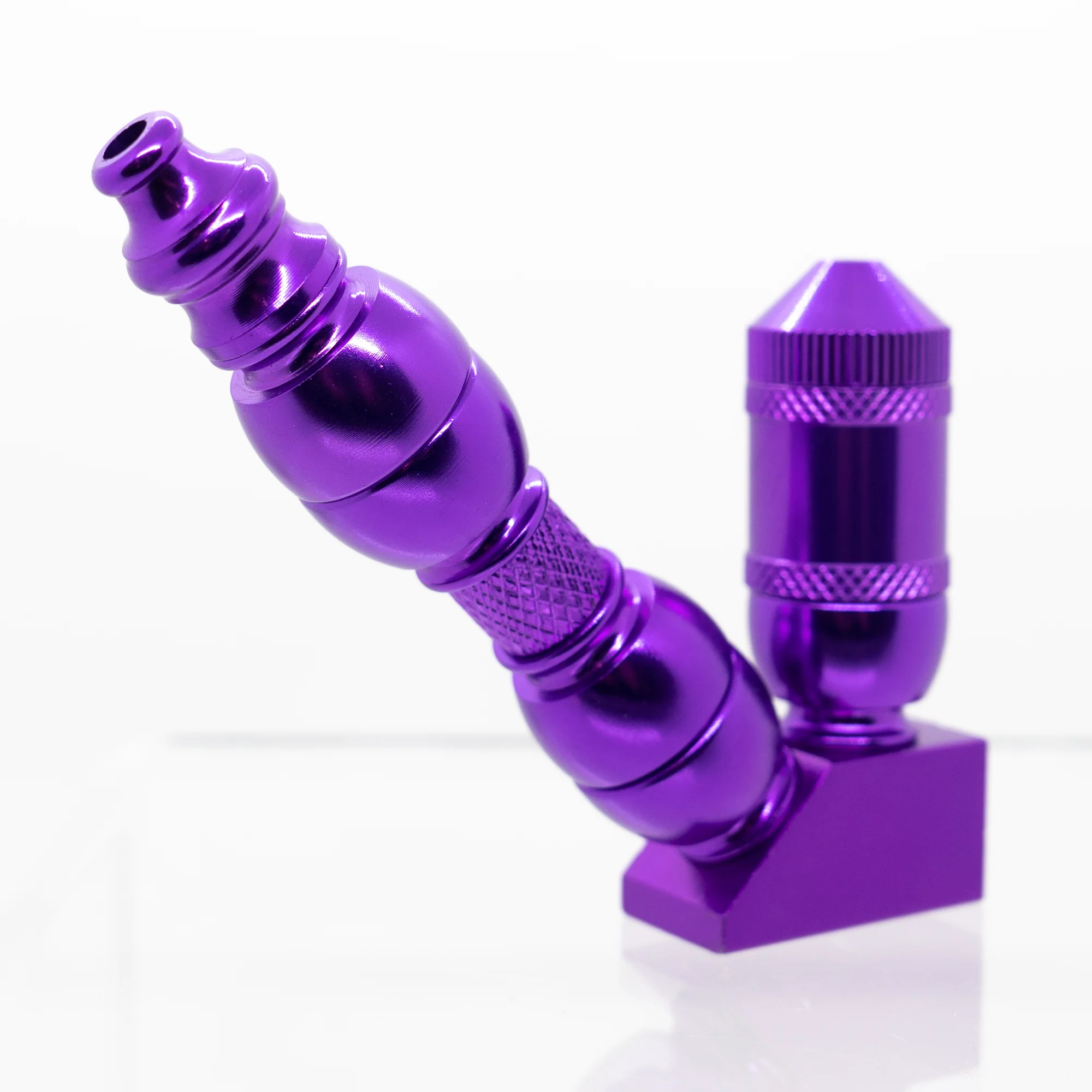 Metal Pipe - Stand Up - Triple Chamber - Purple - Image 2