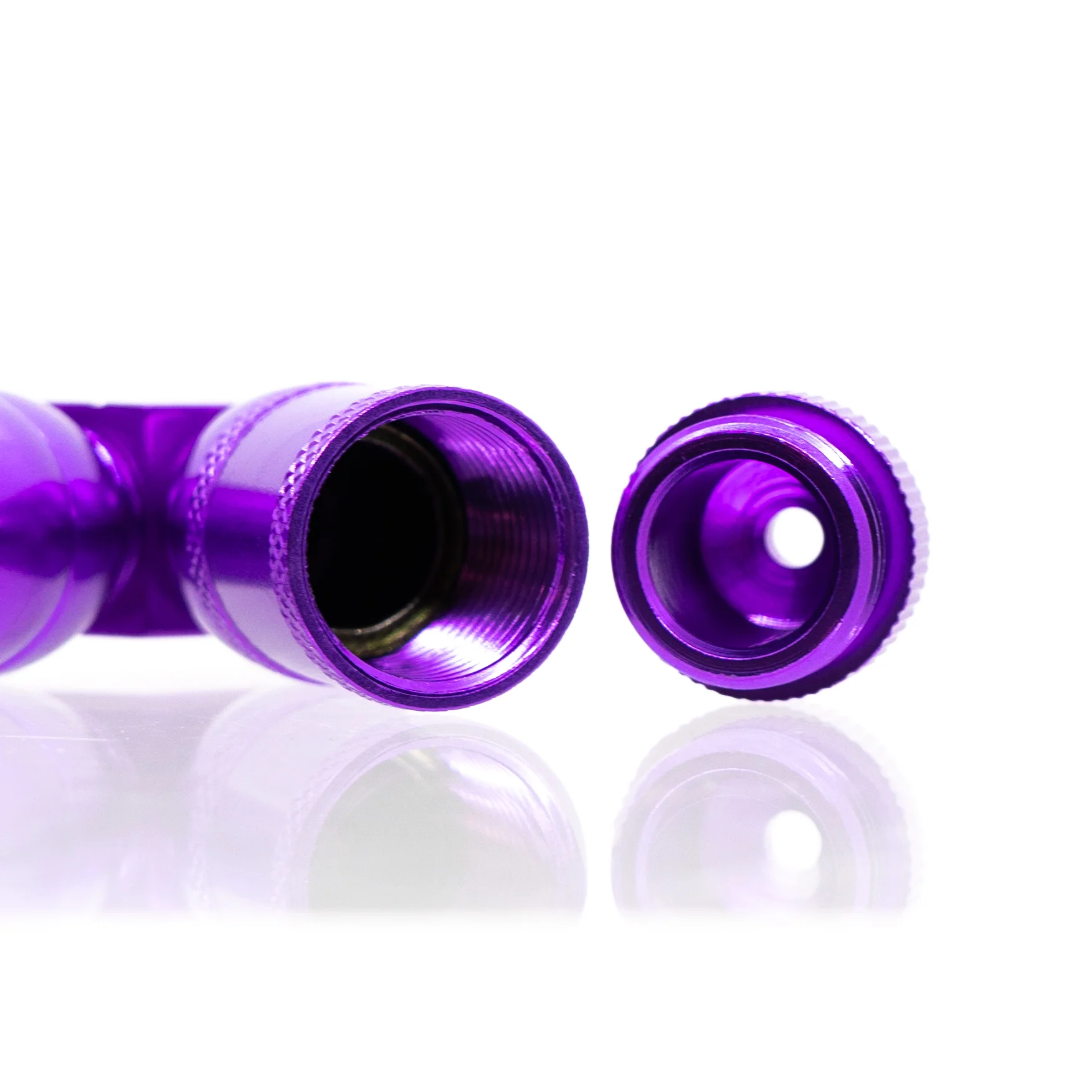 Metal Pipe - Stand Up - Triple Chamber - Purple - Image 3