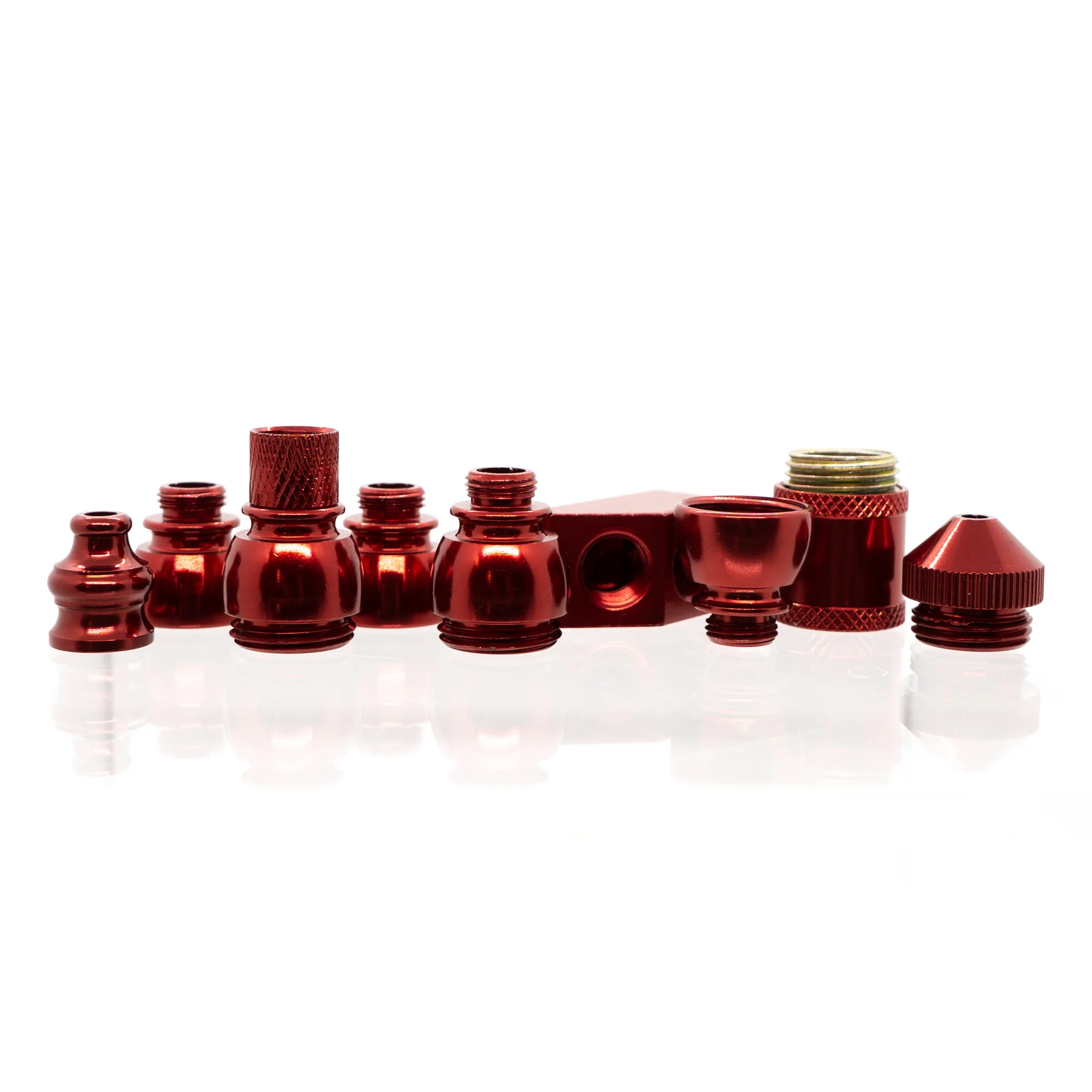 Metal Pipe - Stand Up - Triple Chamber - Red - Image 4