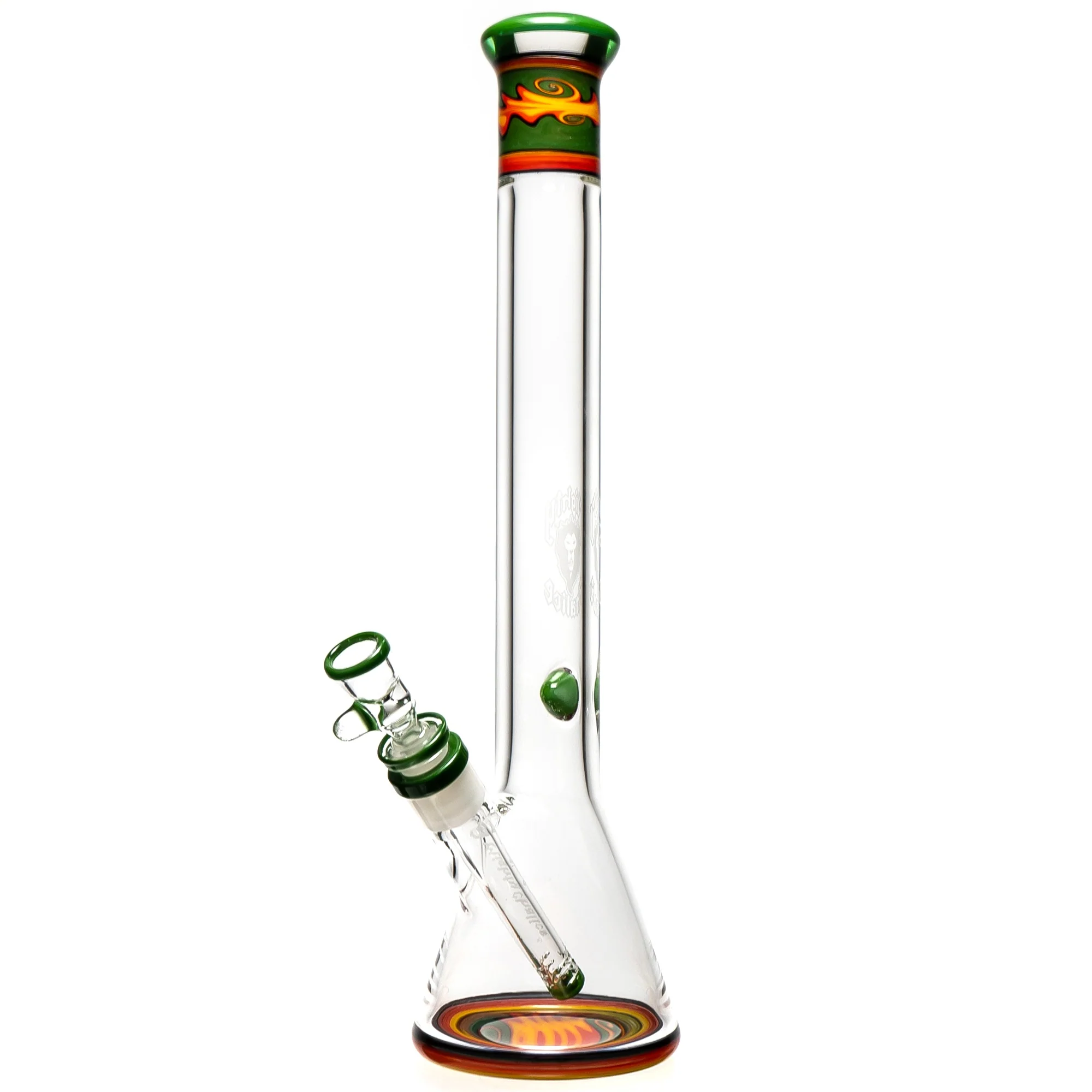 Mighty Chalice - 15" Beaker - 40x7 - Rasta Linework