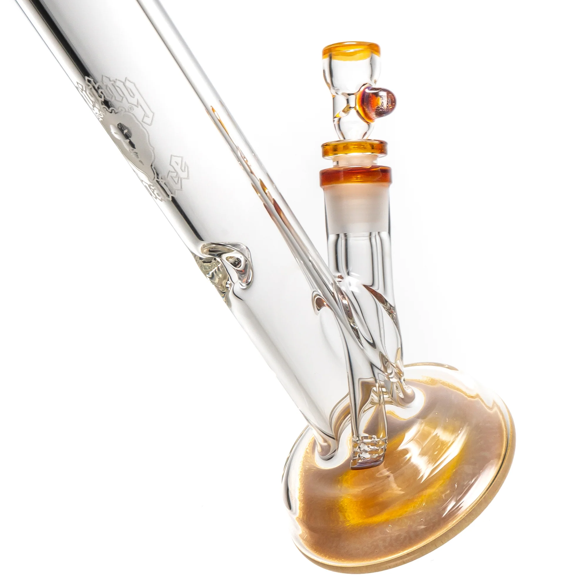 Mighty Chalice - 16" Hybrid Tube - 40x7 - Amber Purple Accents - Image 3