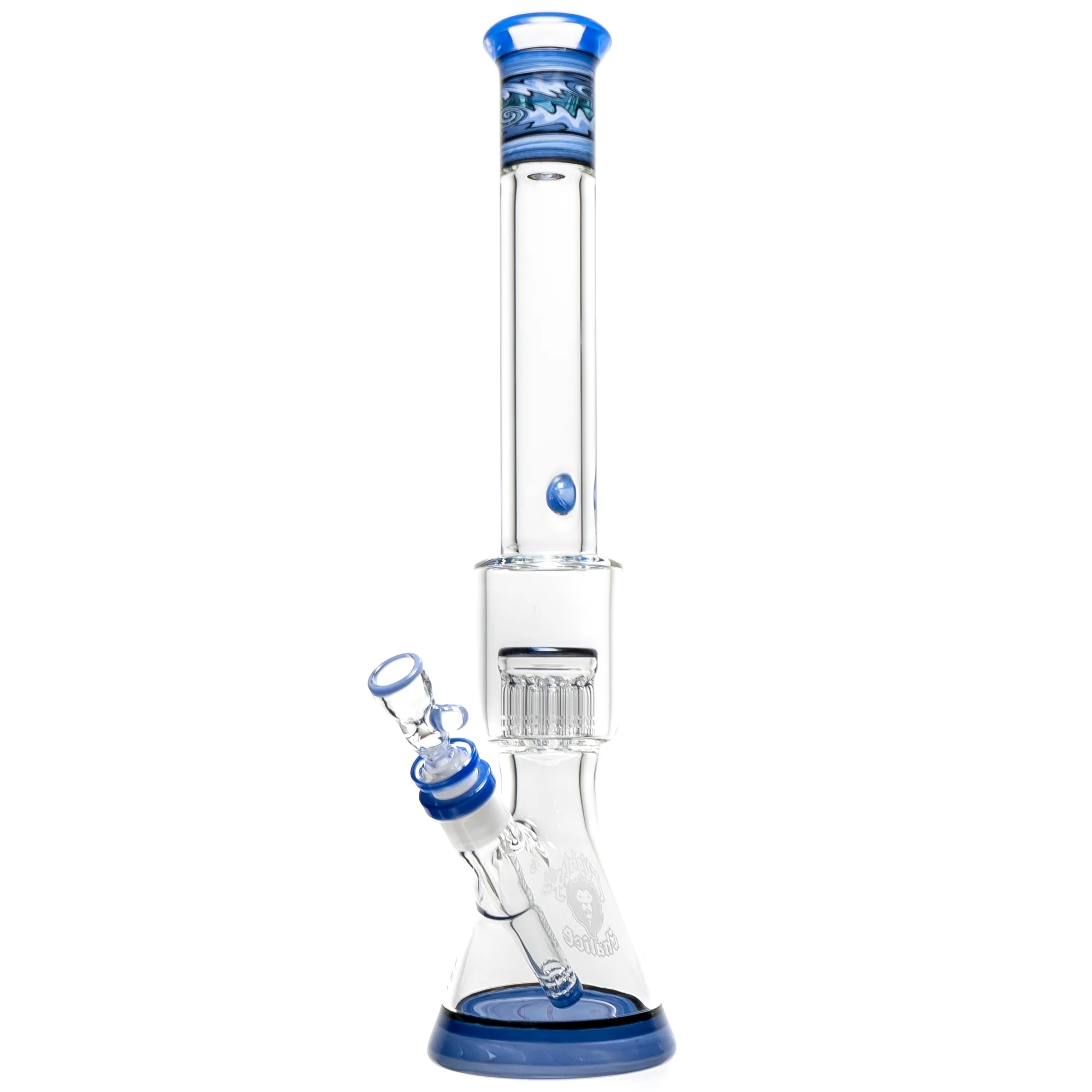 Mighty Chalice - 17" Beaker - 12 Arm Tree - 40x7 - Multi Blue Linework
