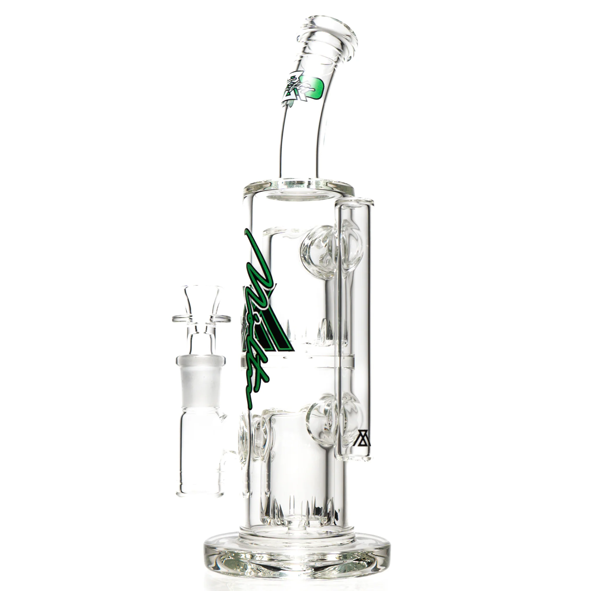 Moltn Glass - Fifty Bubbler - Double Can Perc - Green Sig. Logo - Image 2