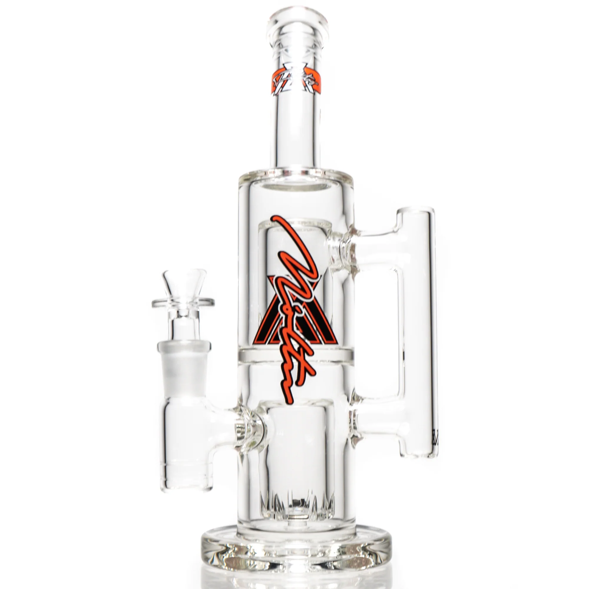 Moltn Glass - Fifty Bubbler - Double Can Perc - Red Sig. Logo