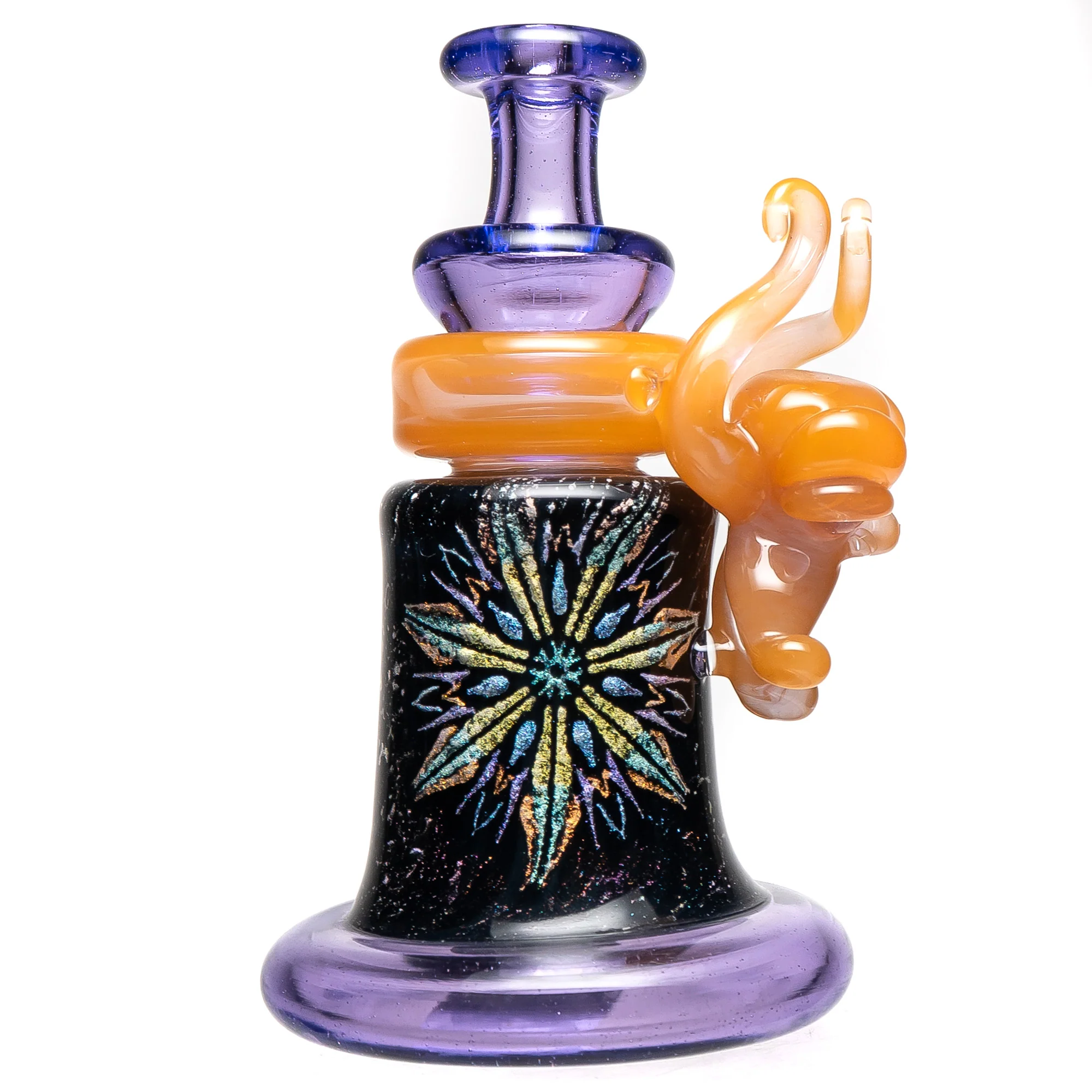 Mongrel Glass X Graham Driver - Dichro Tube - Purple Rain & Peach - Image 2
