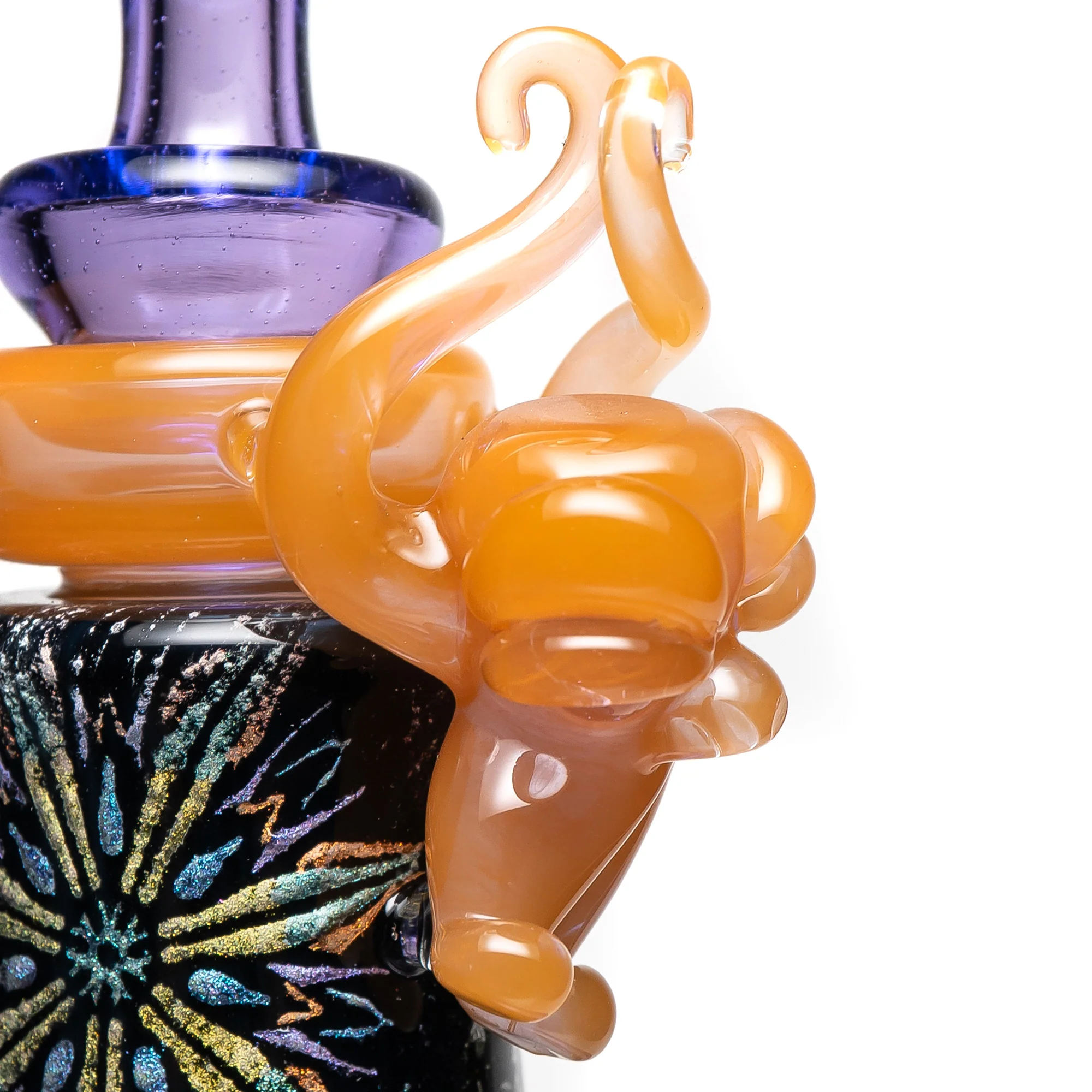 Mongrel Glass X Graham Driver - Dichro Tube - Purple Rain & Peach - Image 4