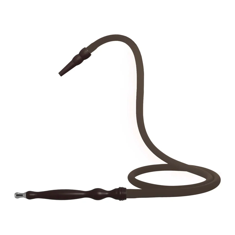 MYA - Silicone Hookah Hose w/ Long Handle - 632s - Brown