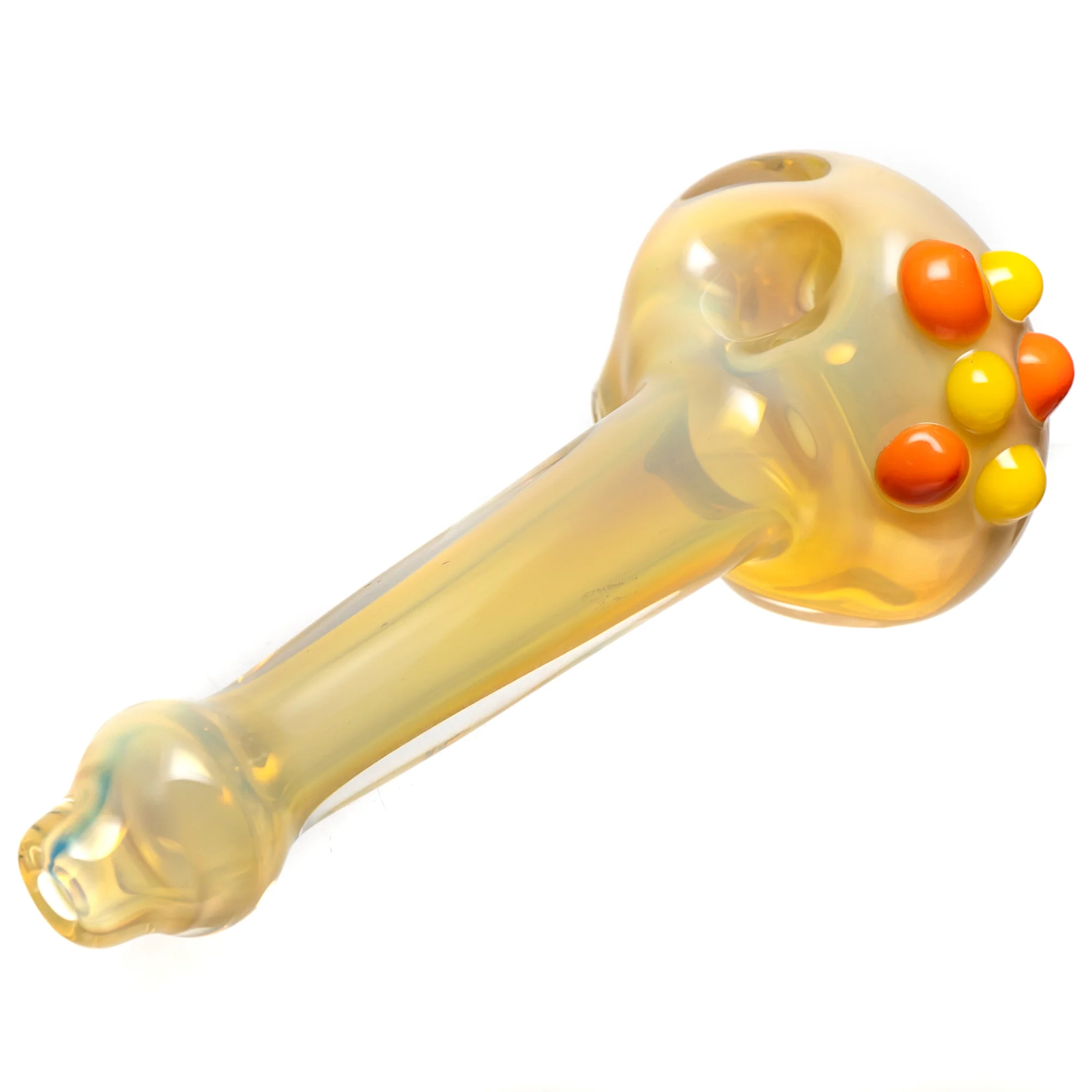Orian - Honeycomb Spoon - Silver Fume w/ Yellow & Orange Accents - Image 2