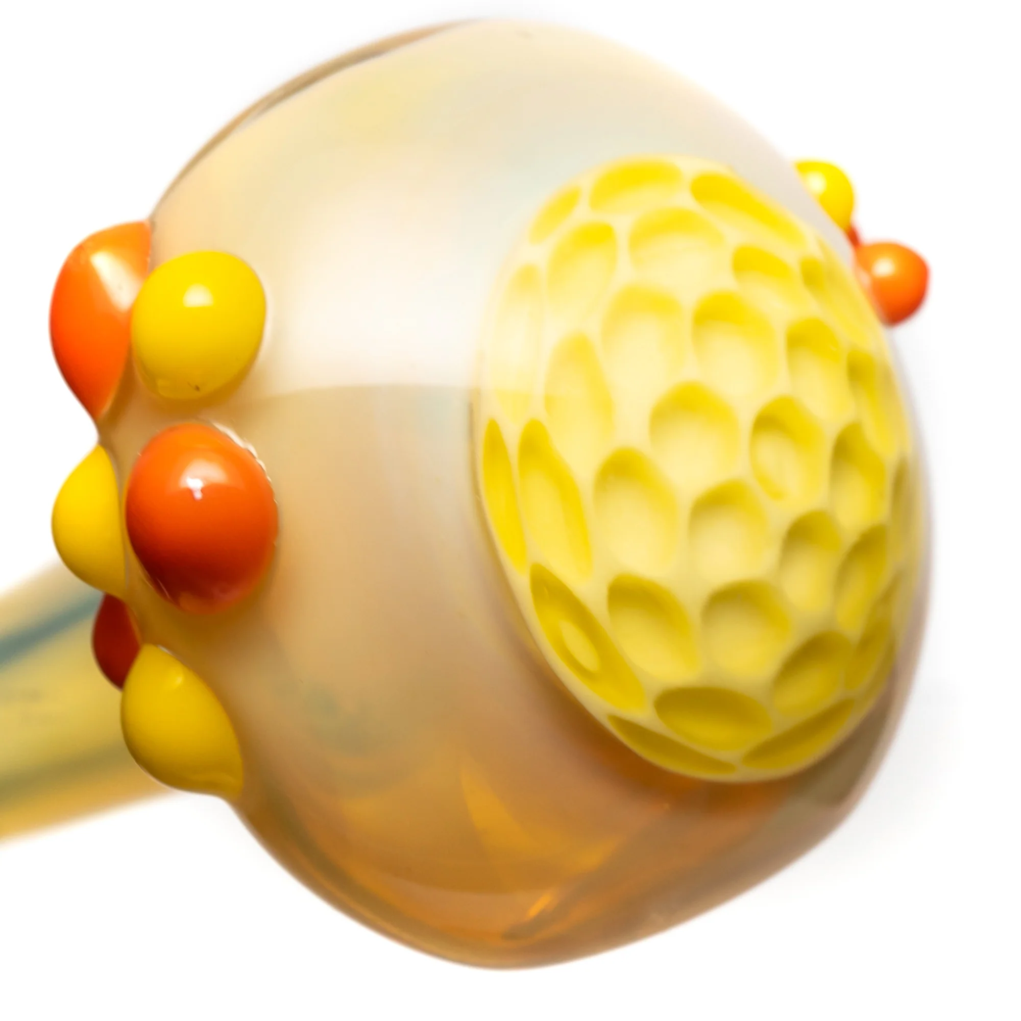 Orian - Honeycomb Spoon - Silver Fume w/ Yellow & Orange Accents - Image 3