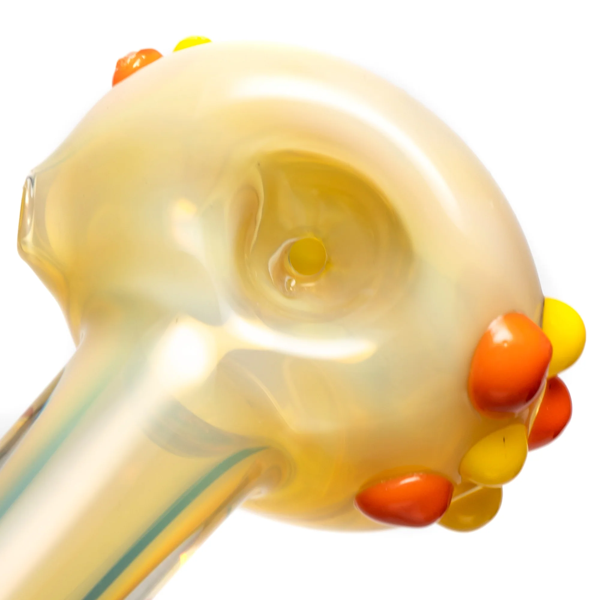 Orian - Honeycomb Spoon - Silver Fume w/ Yellow & Orange Accents - Image 4