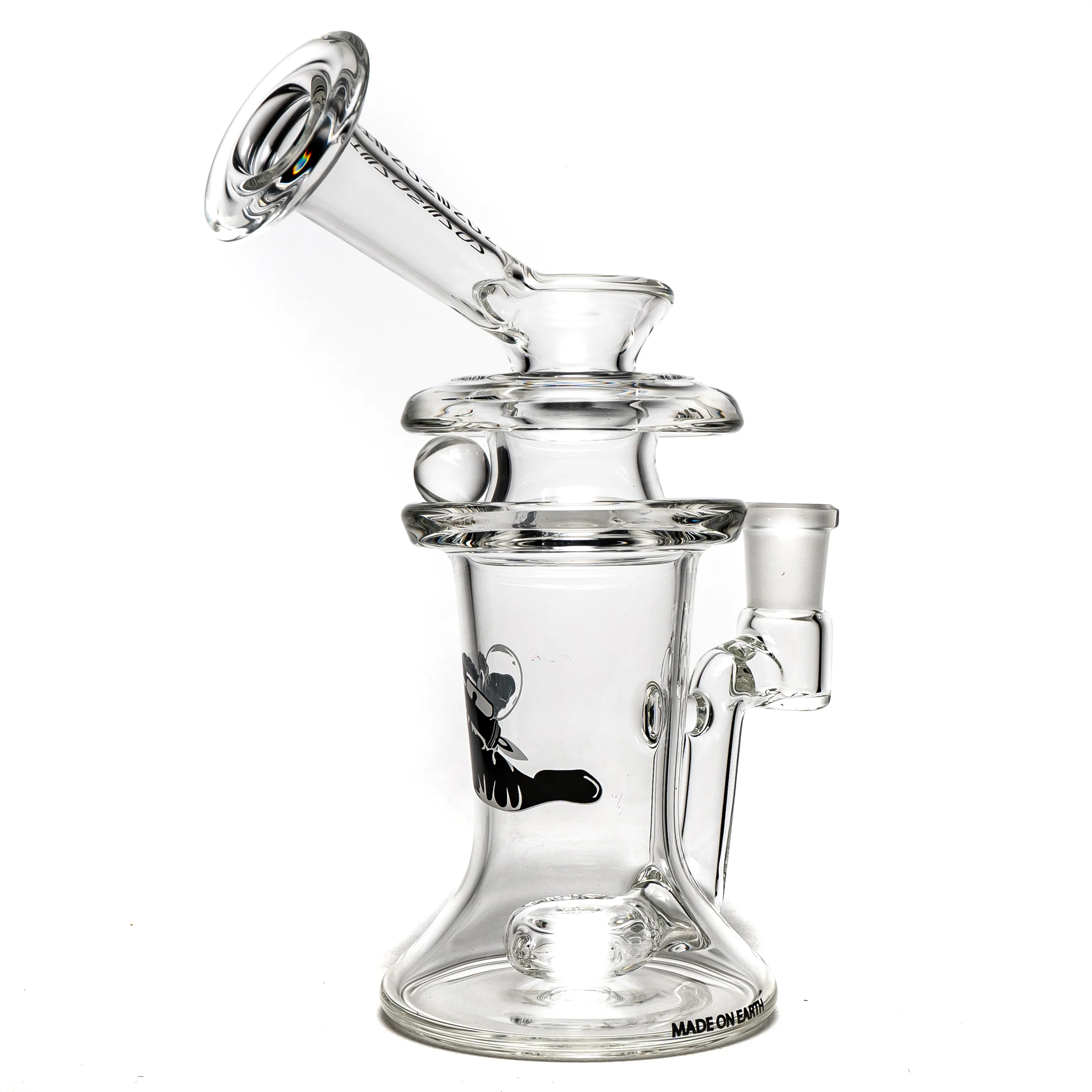 Phenomenon Glass - Angled Neck Spin Bubbler - Manatee - Image 2