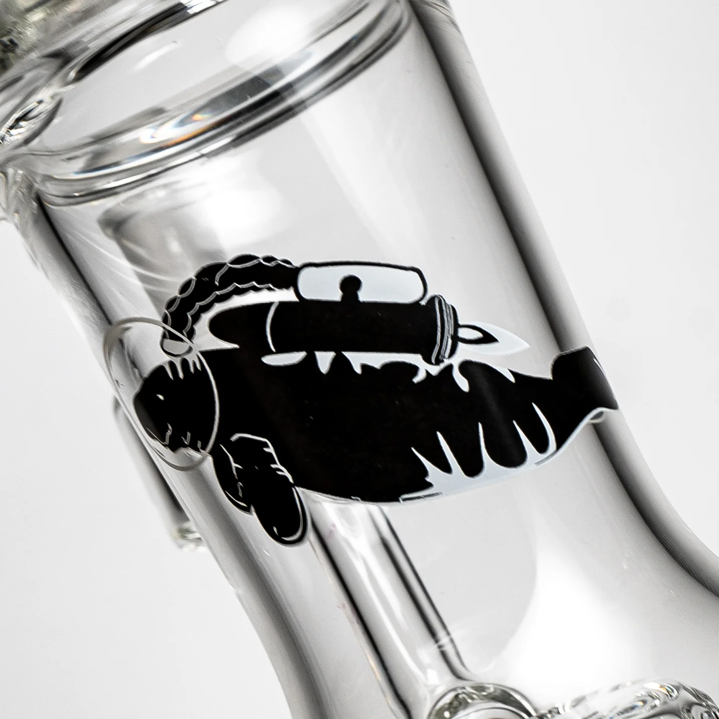 Phenomenon Glass - Angled Neck Spin Bubbler - Manatee - Image 4