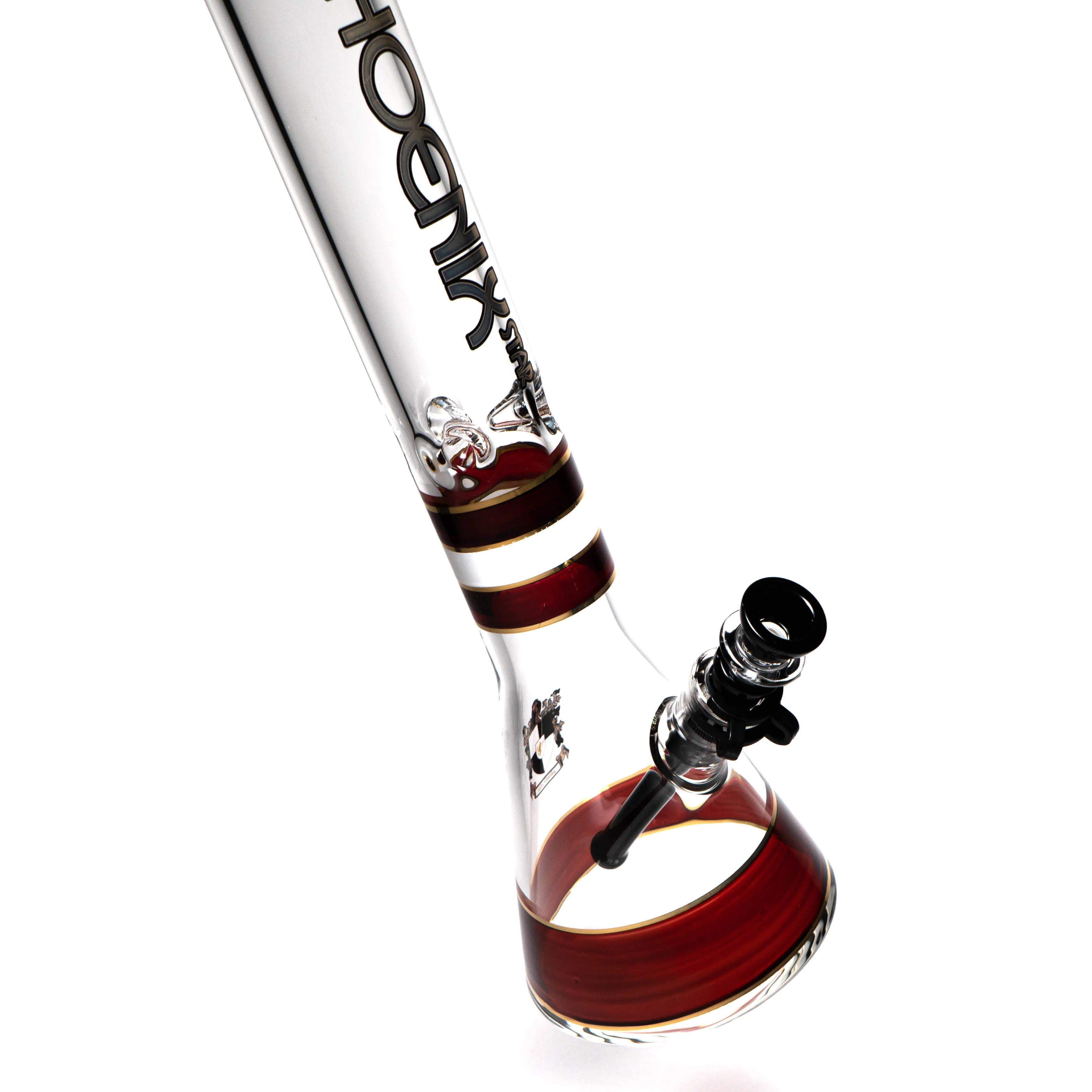Phoenix Star - 18" Triple Band Beaker - 7mm - Red & White Accents - Image 4
