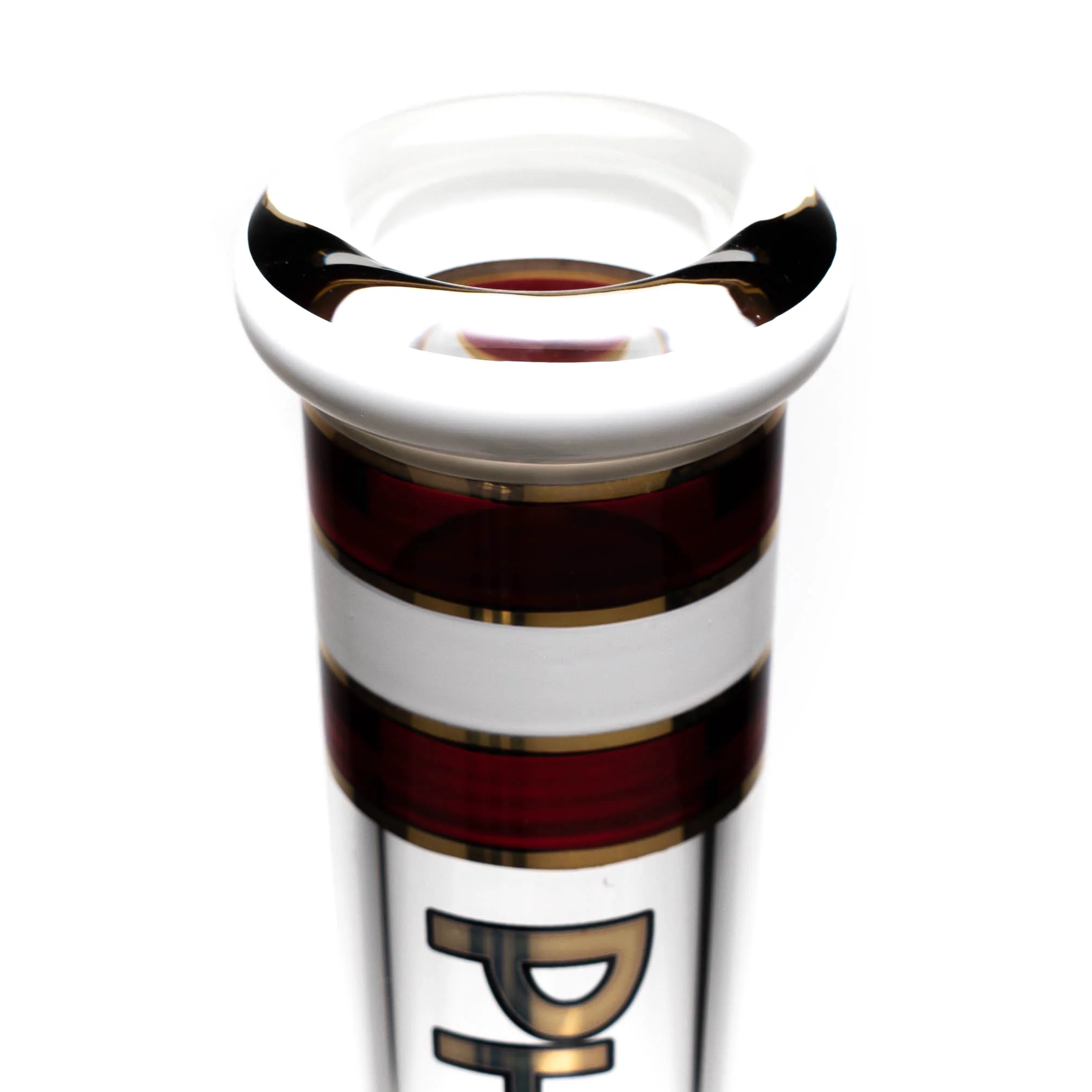 Phoenix Star - 18" Triple Band Beaker - 7mm - Red & White Accents - Image 5