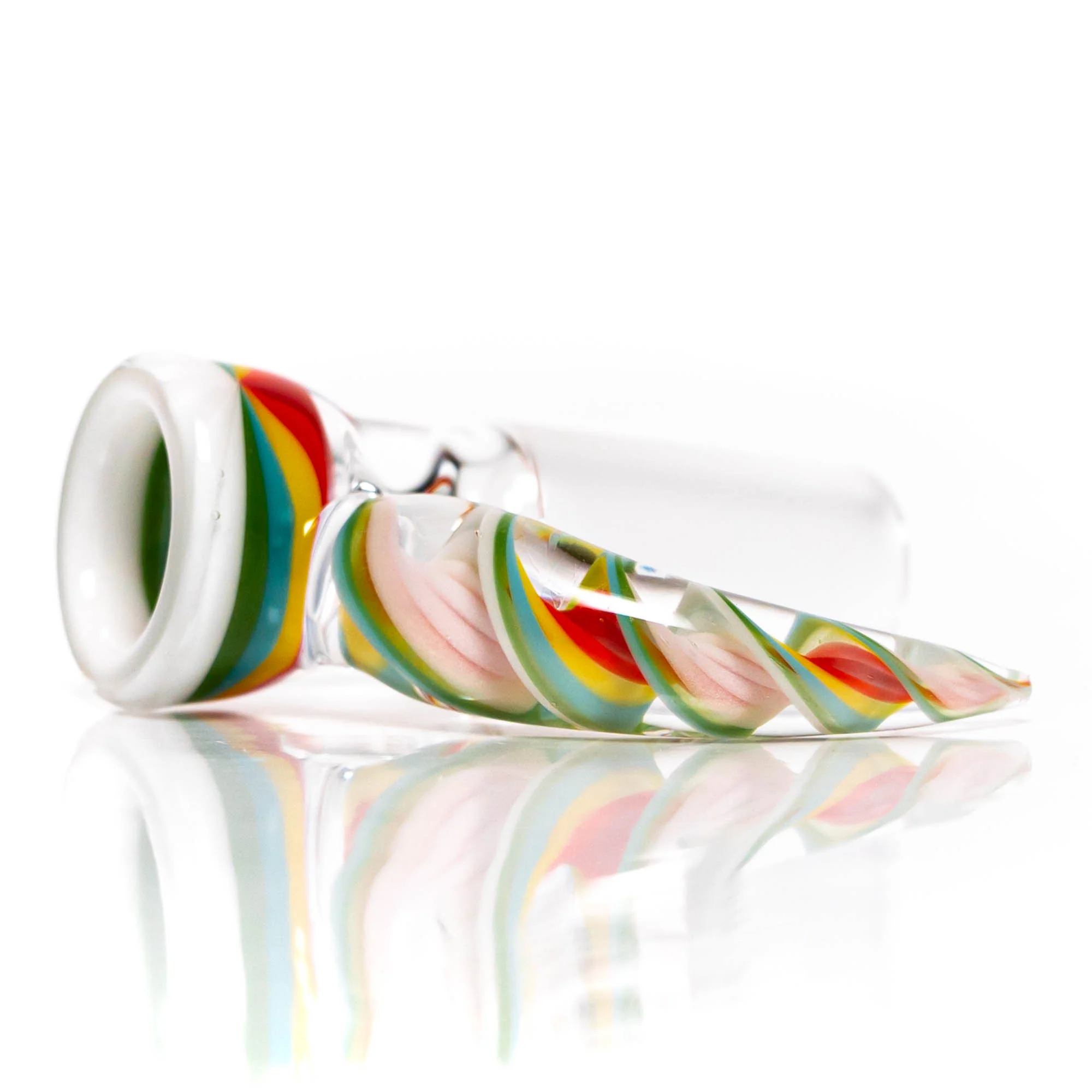 Pho_Sco - 5 Hole Linework Downstem Set - 18/14mm - 6" - Rainbow Rasta - Image 4