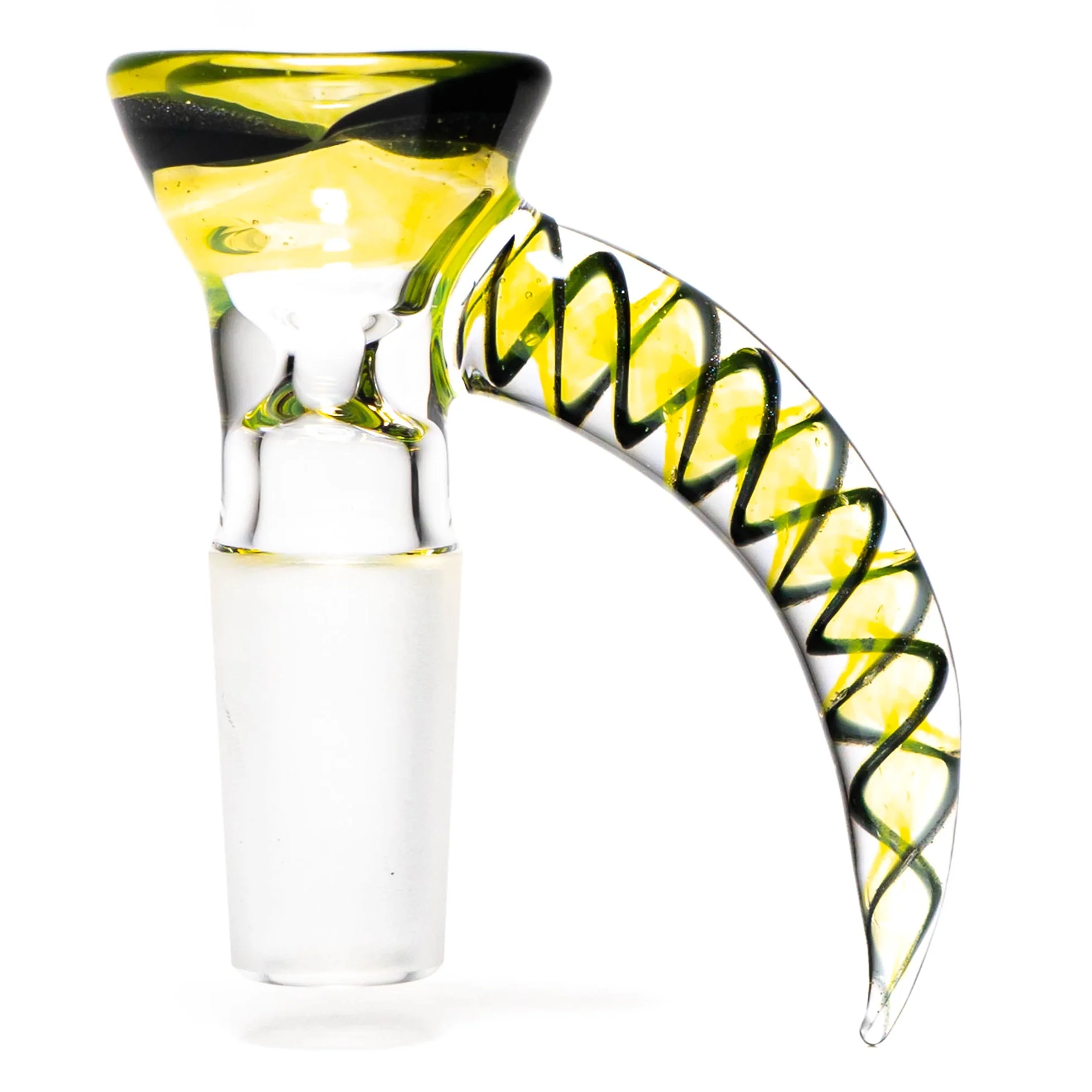 Pho_Sco - Single Hole Linework Horn Slide - 14mm - Lemon Drop, Steelwool & Black #9