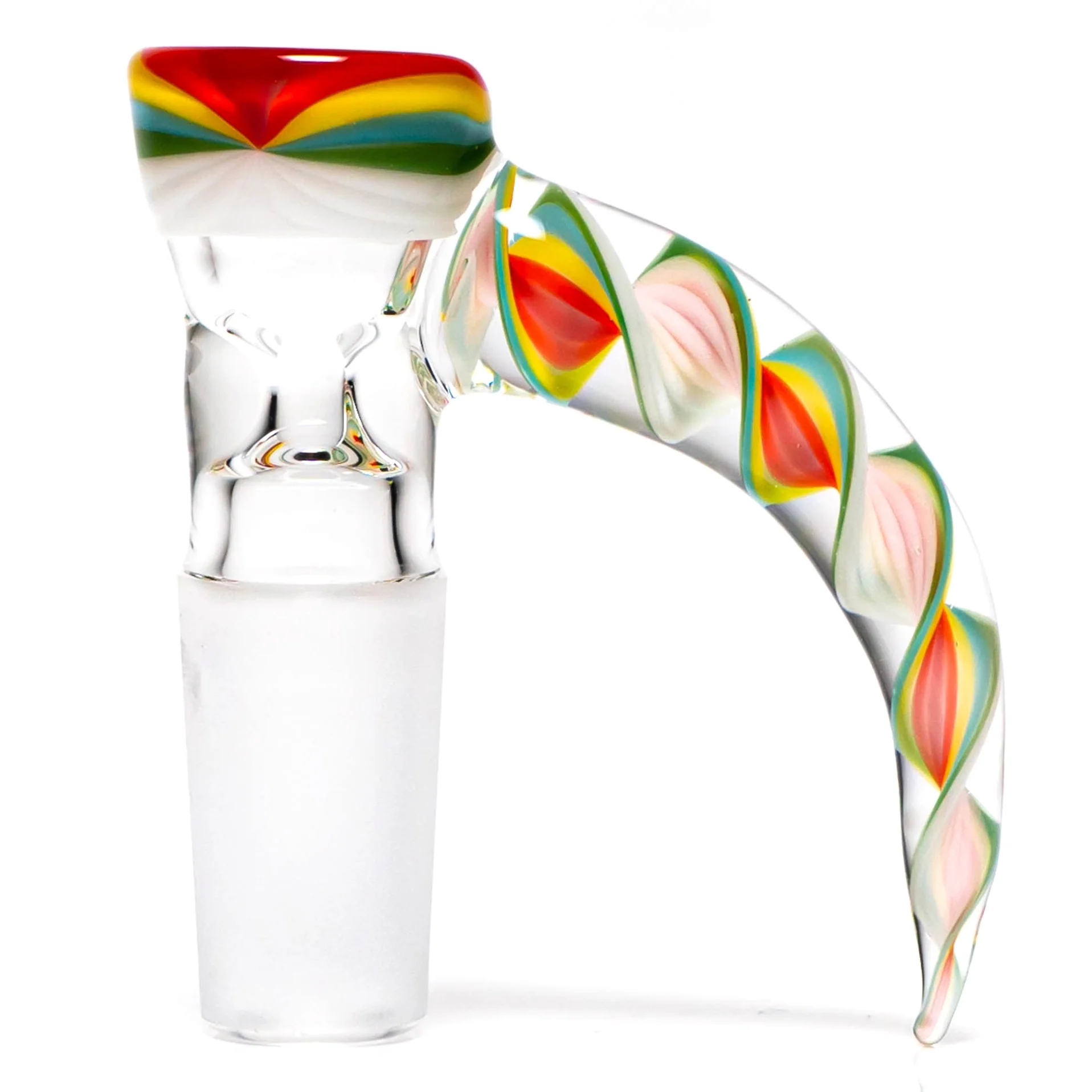 Pho_Sco - Single Hole Linework Horn Slide - 14mm - Rainbow Rasta #3