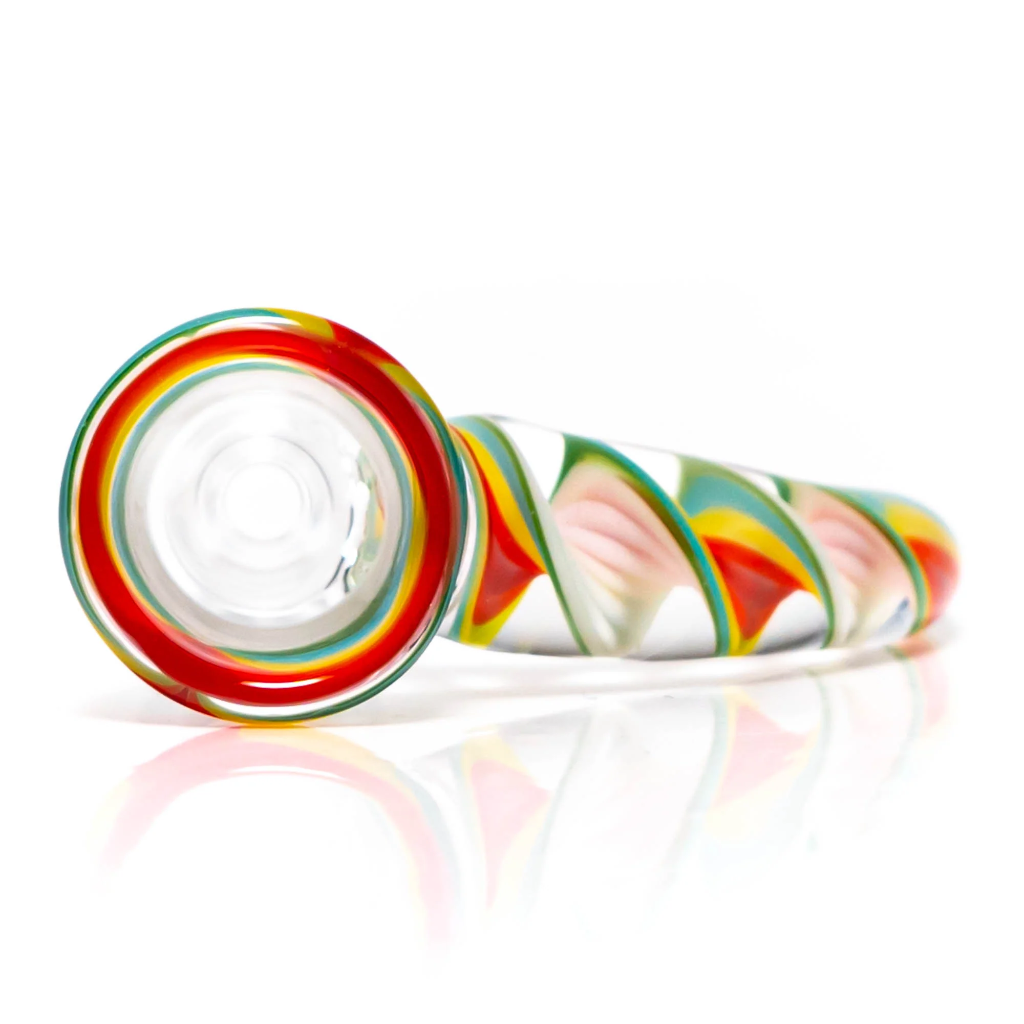 Pho_Sco - Single Hole Linework Horn Slide - 14mm - Rainbow Rasta #3 - Image 2