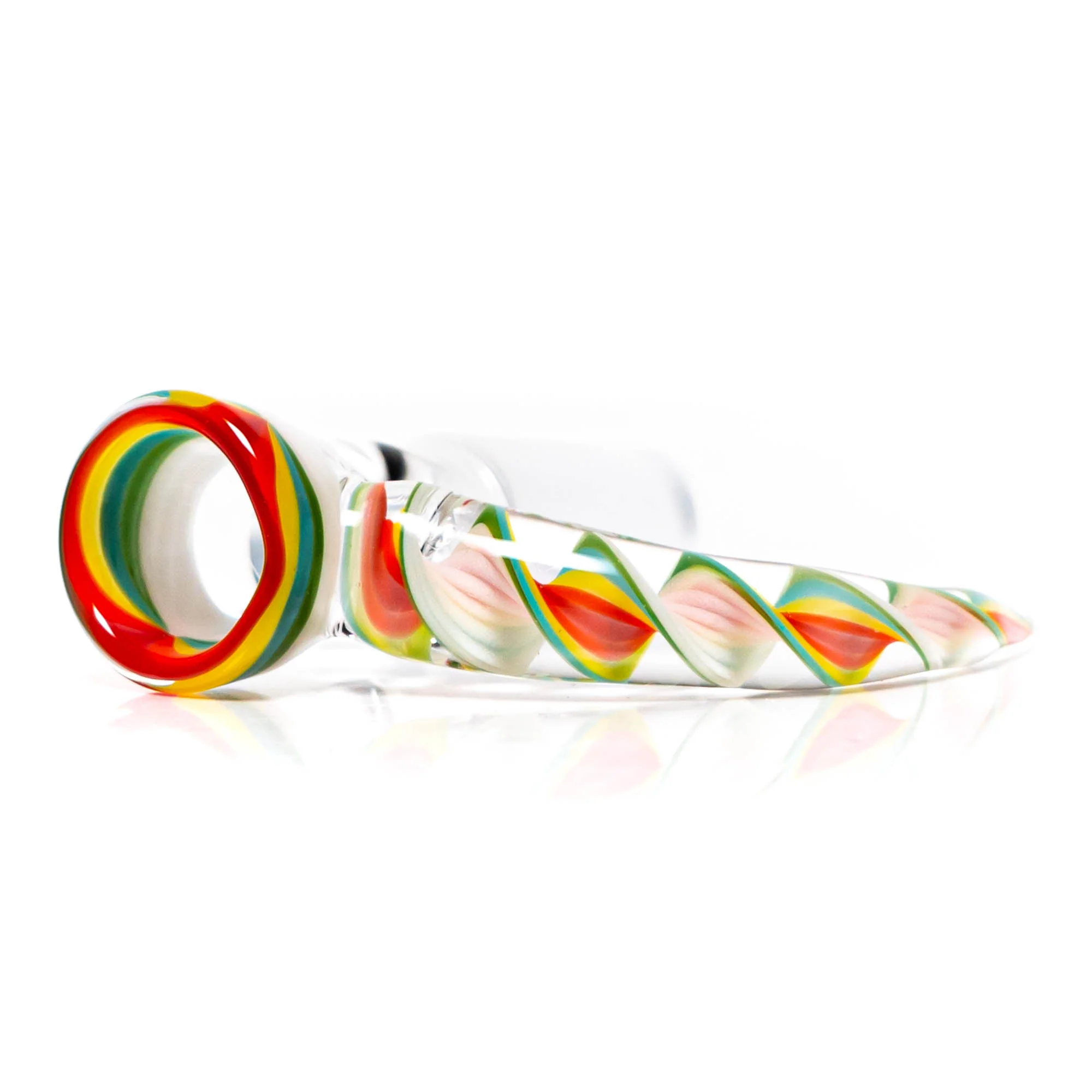 Pho_Sco - Single Hole Linework Horn Slide - 14mm - Rainbow Rasta #3 - Image 3