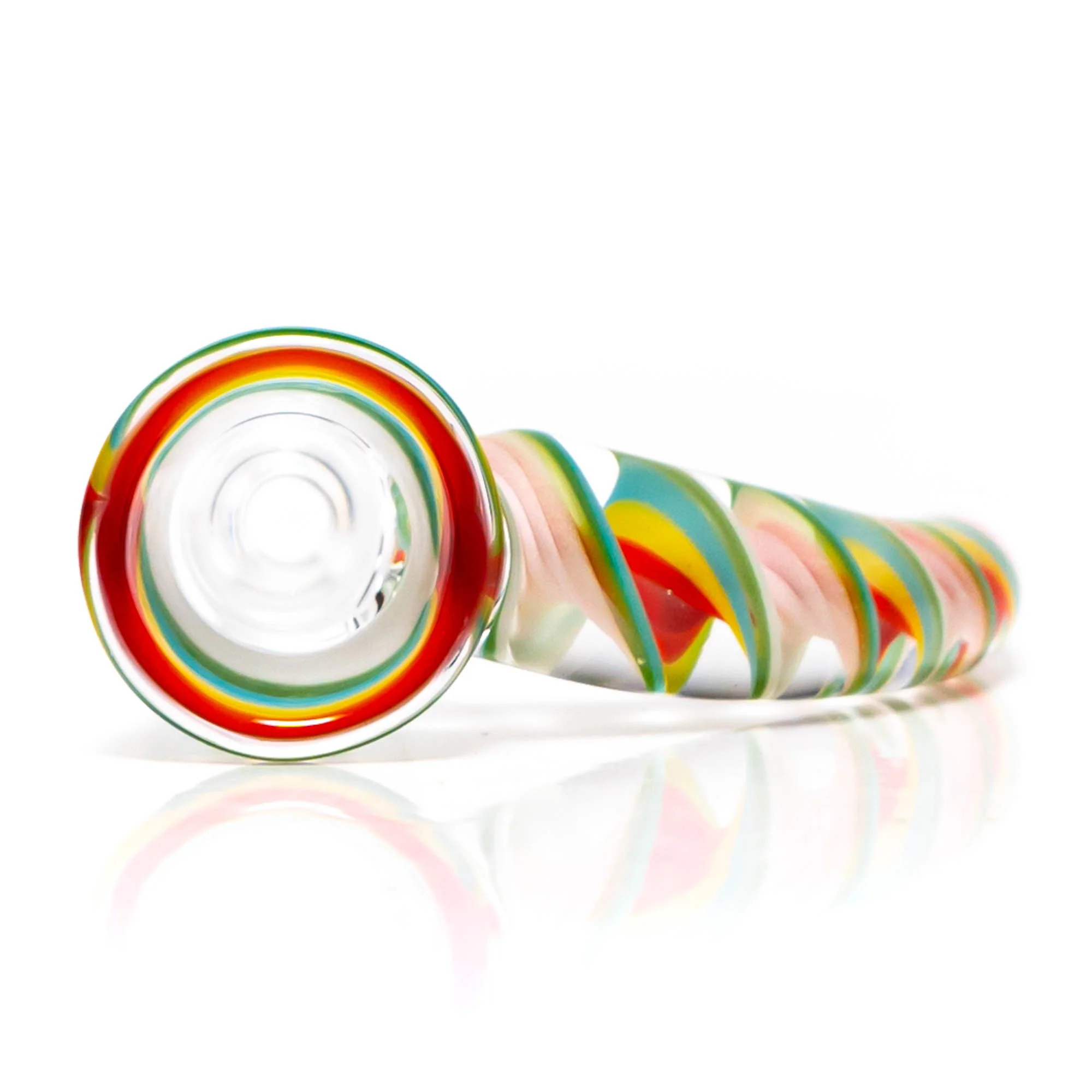 Pho_Sco - Single Hole Linework Horn Slide - 14mm - Rainbow Rasta #9 - Image 2