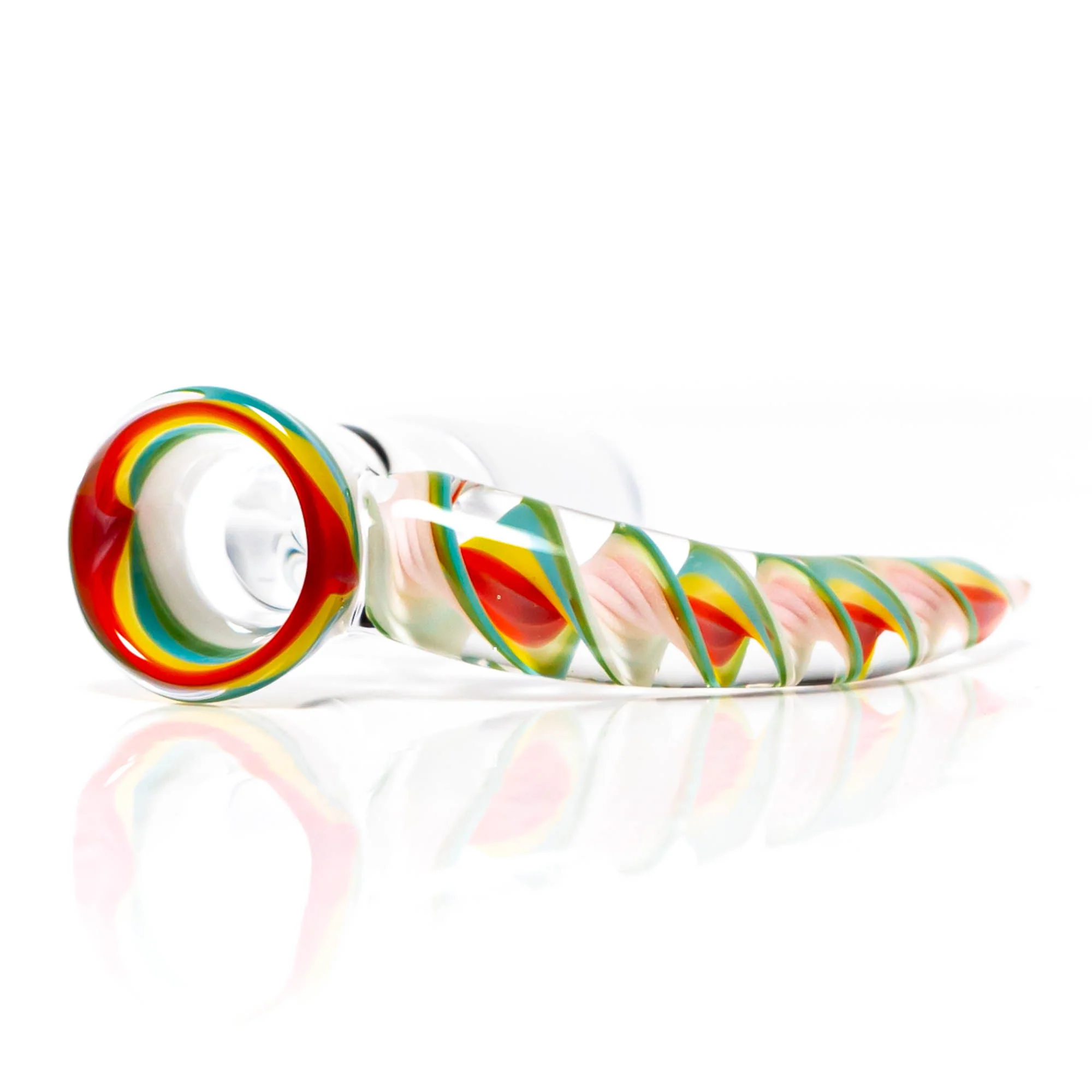 Pho_Sco - Single Hole Linework Horn Slide - 14mm - Rainbow Rasta #9 - Image 3