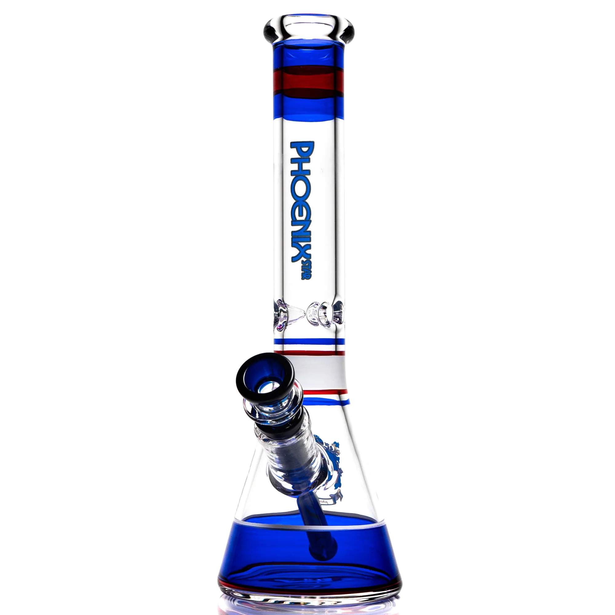 Phoenix Star - 12" Band Beaker - Red, White & Blue