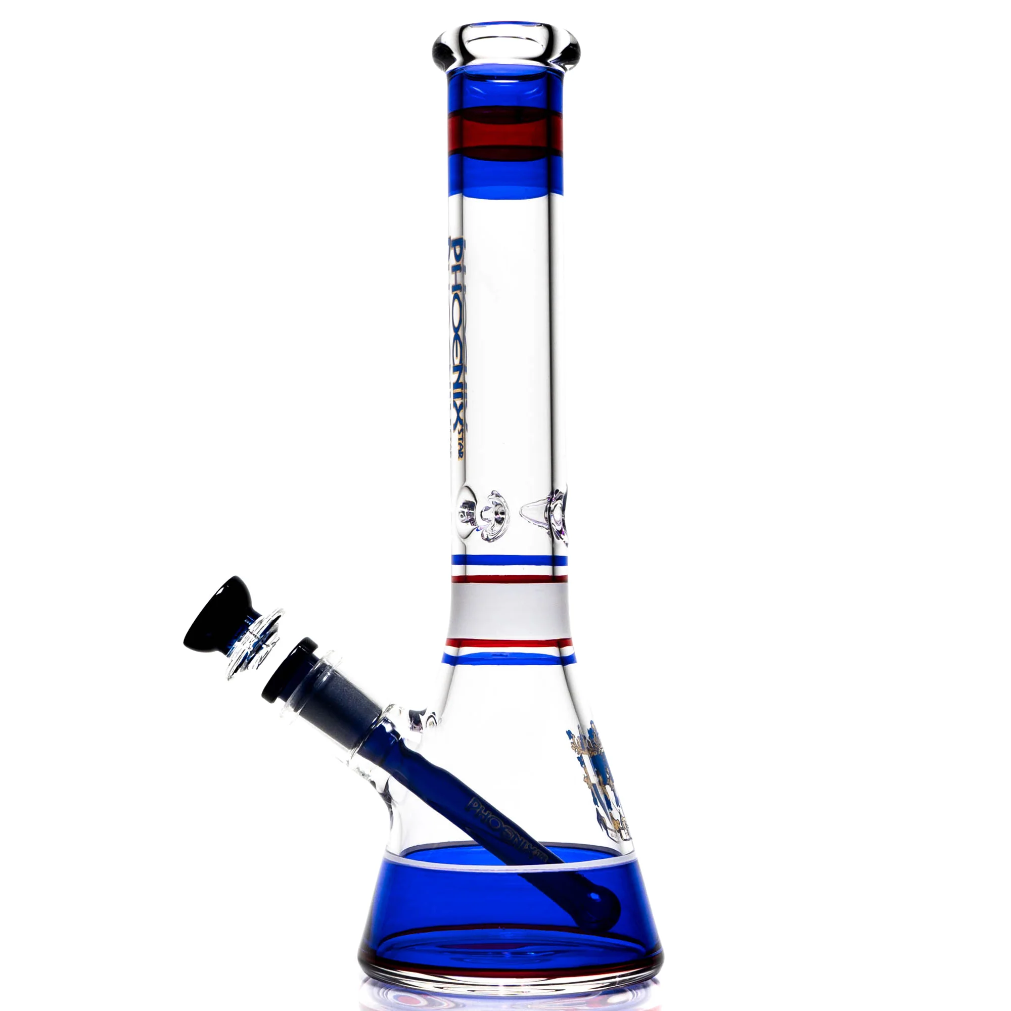 Phoenix Star - 12" Band Beaker - Red, White & Blue - Image 2