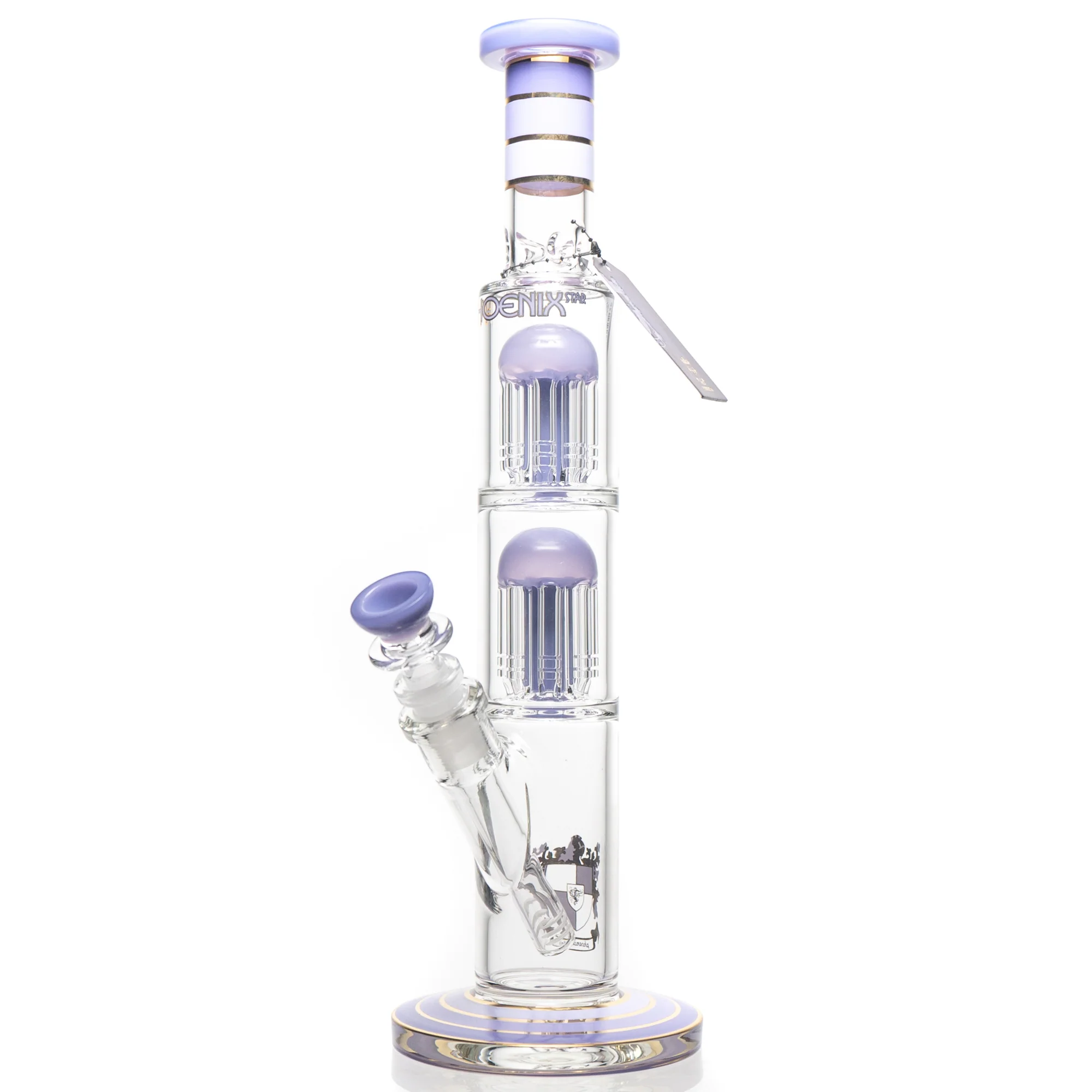 Phoenix Star - 14" Double Tree Straight - 8 Arm - Milky Purple