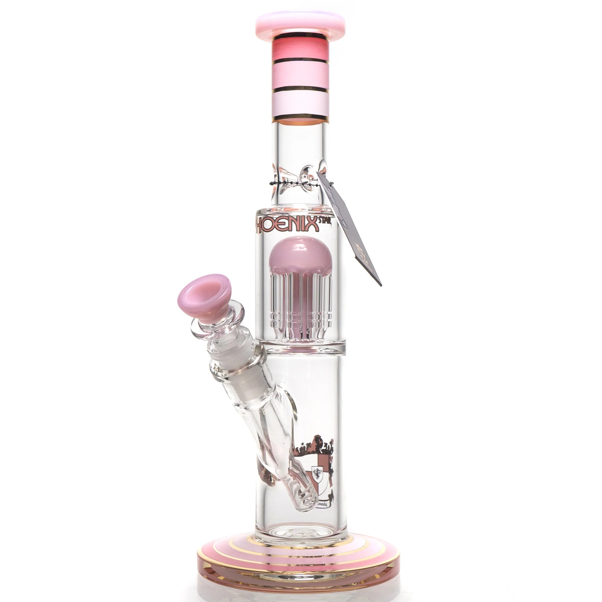 Phoenix Star - 14" Tree Perc Straight - 8 Arm - Milky Pink