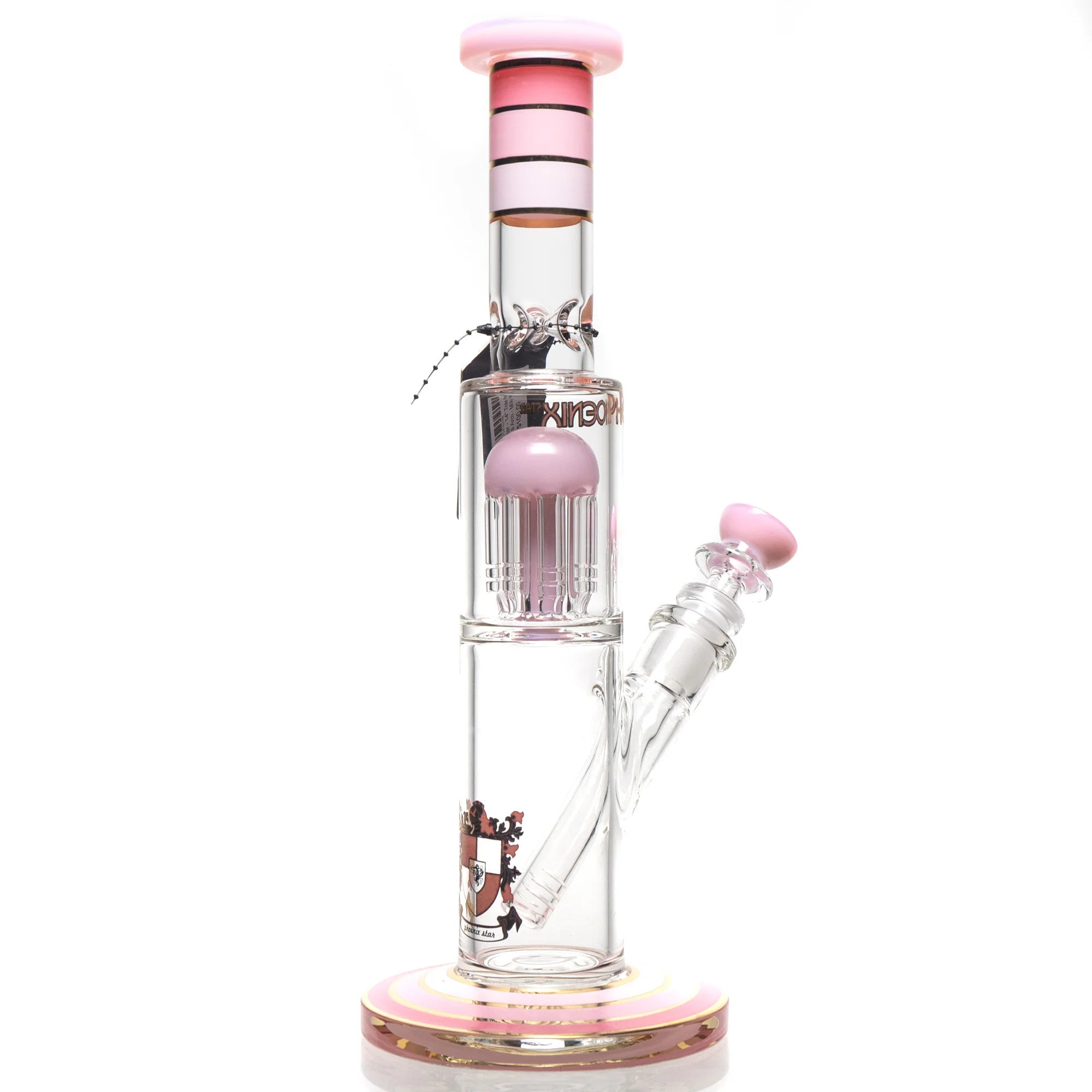 Phoenix Star - 14" Tree Perc Straight - 8 Arm - Milky Pink - Image 2
