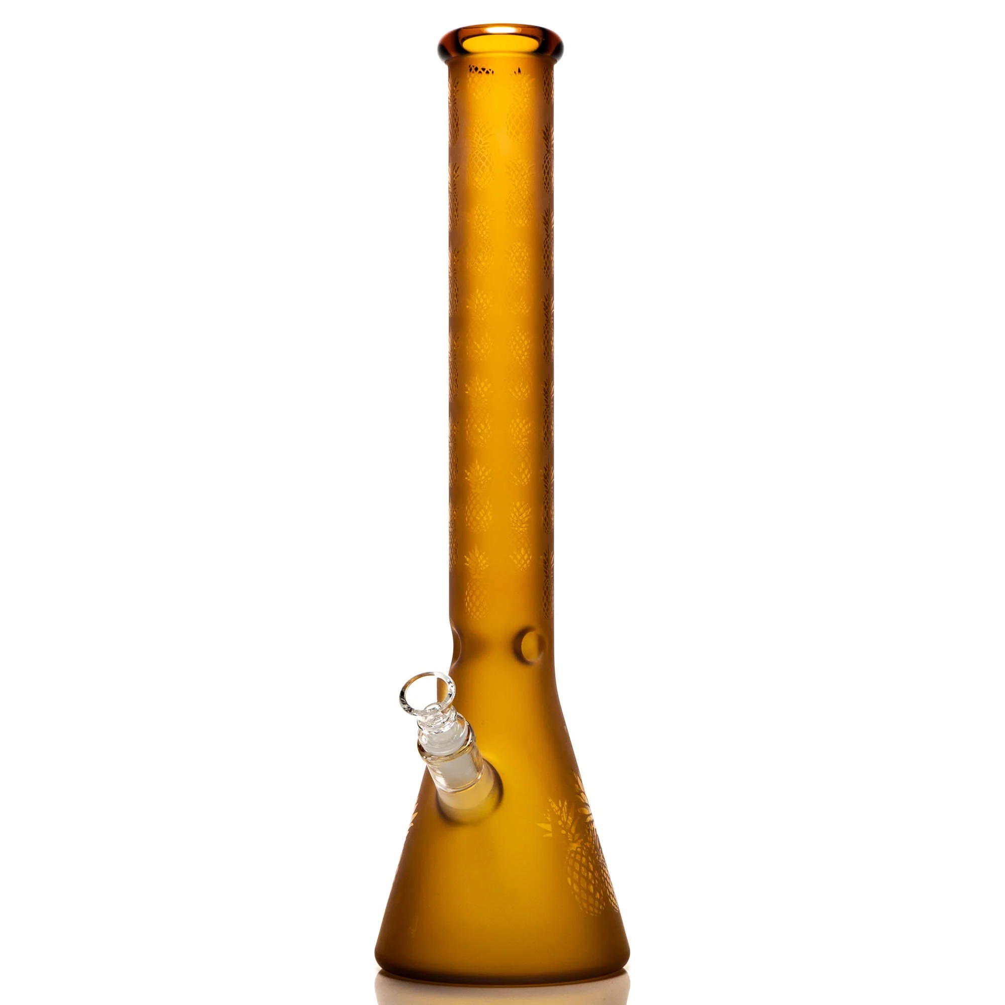 Phoenix Star - 18" Sandblasted Pineapple Beaker - Amber